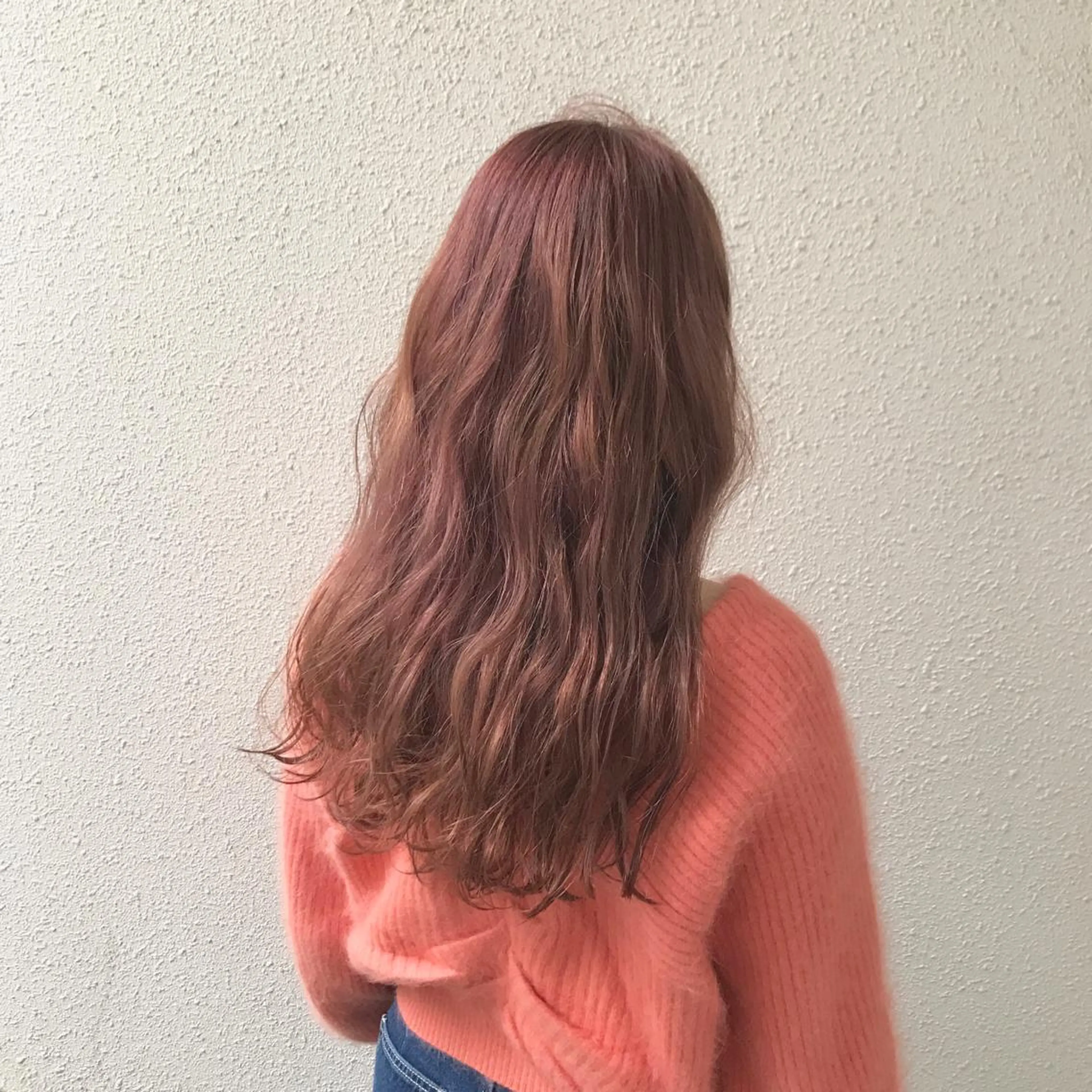 セミロング カラー ダブルカラー ピンクカラー ピンクパープル パープルカラー インナーカラー/天神 ブリーチ/吉田のヘアスタイル