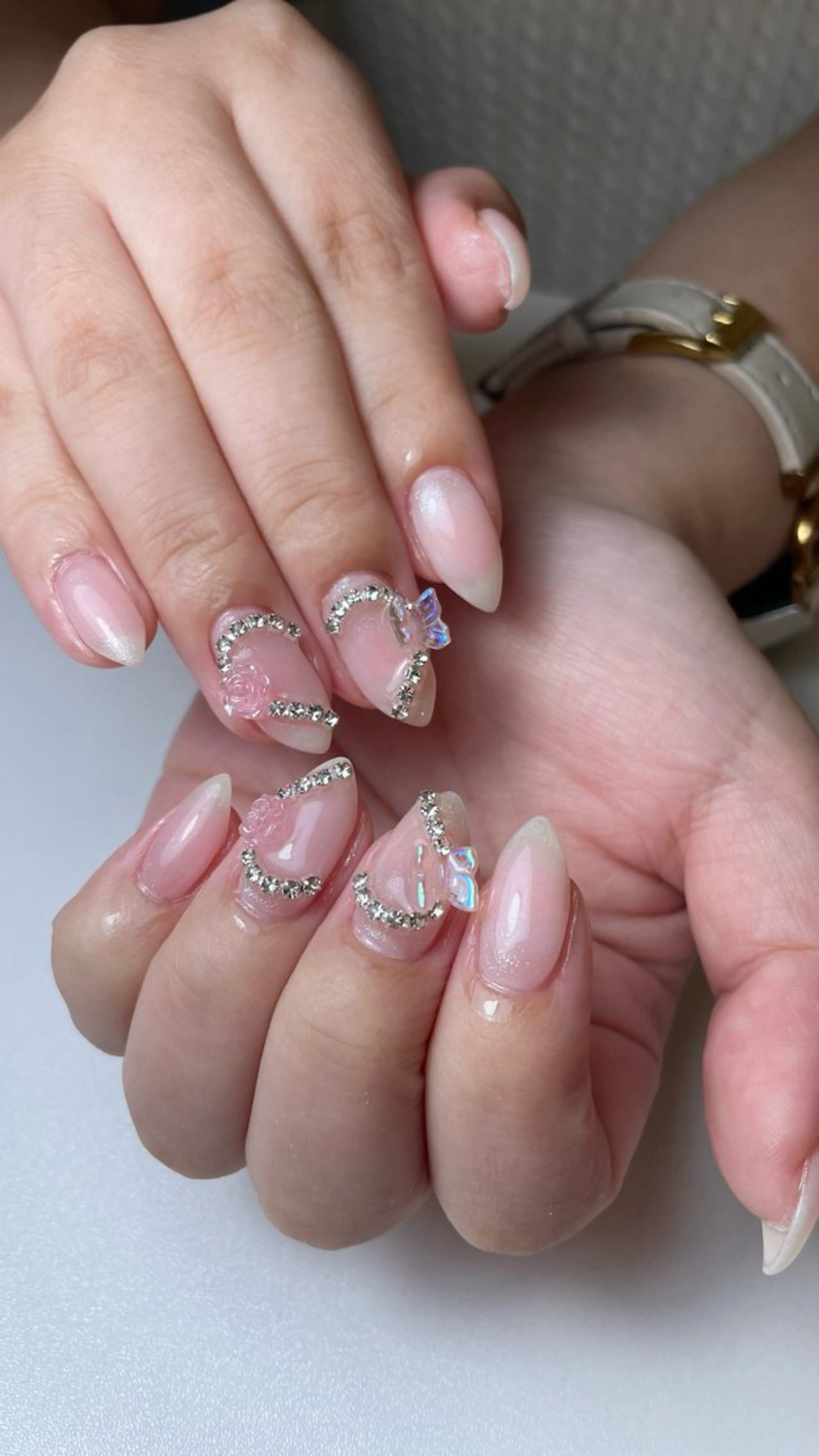 ネイル ブルー チークネイル フラッシュネイル フットネイル ジェルネイル ハンドネイル Sugar. ひかり໒꒱˚.*のネイルデザイン