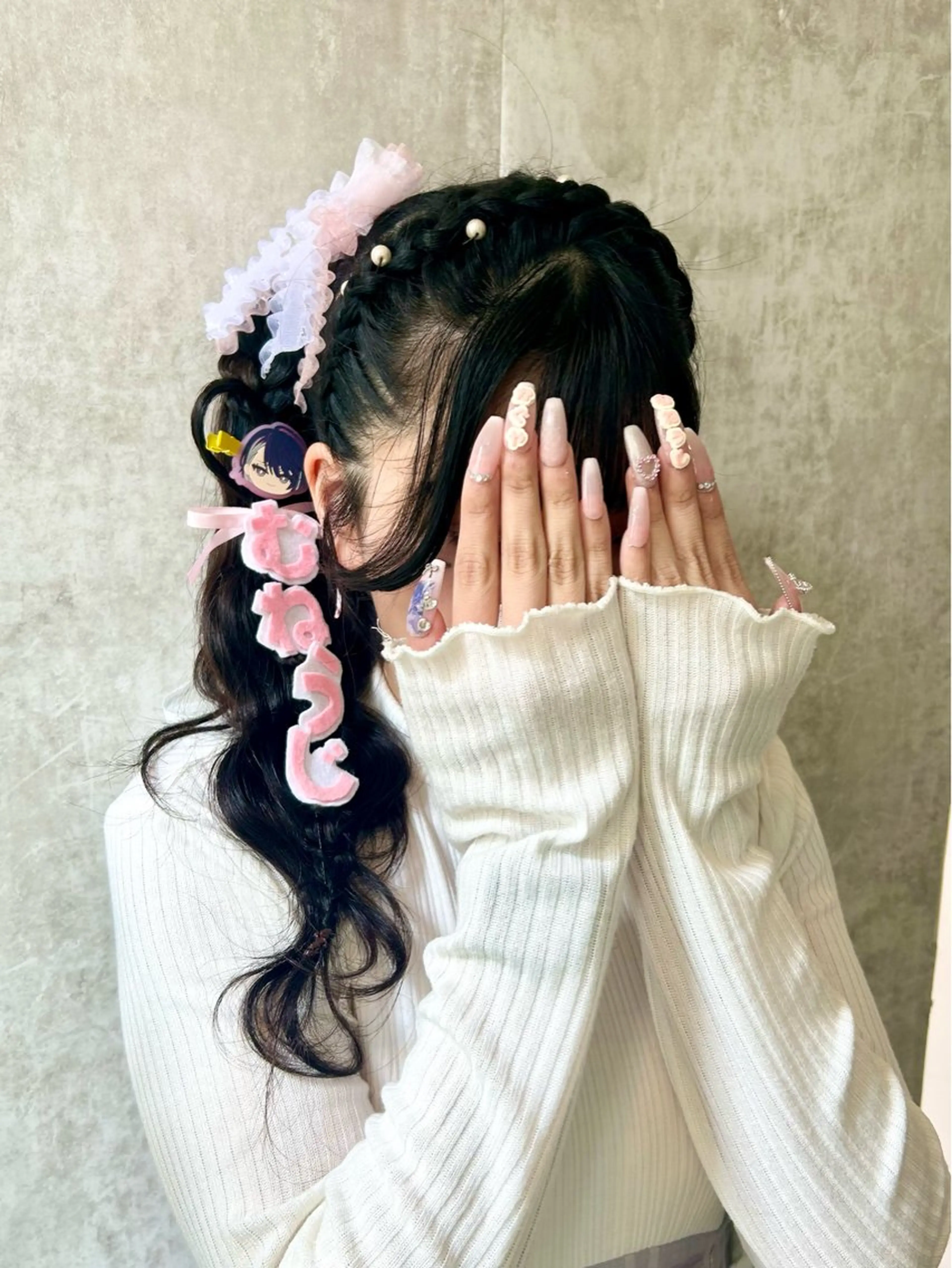 ヘアアレンジ ポニーテール 三つ編み カチューシャ ヘアセット アレンジ/エクステ✨ 横浜🩵かのんのヘアスタイル