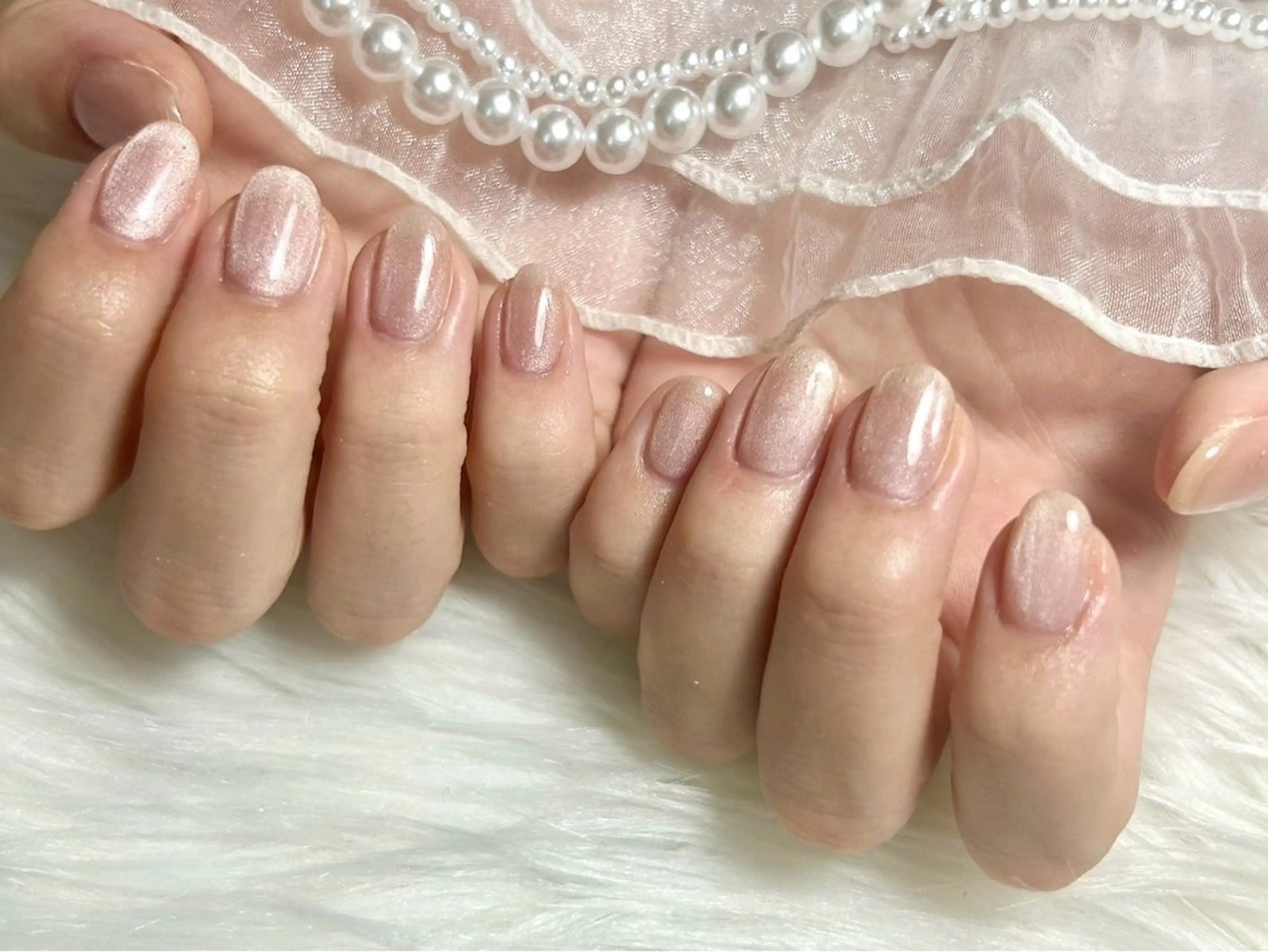 ネイル マグネットネイル ピンク ハンドネイル joieange hinakoのネイルデザイン