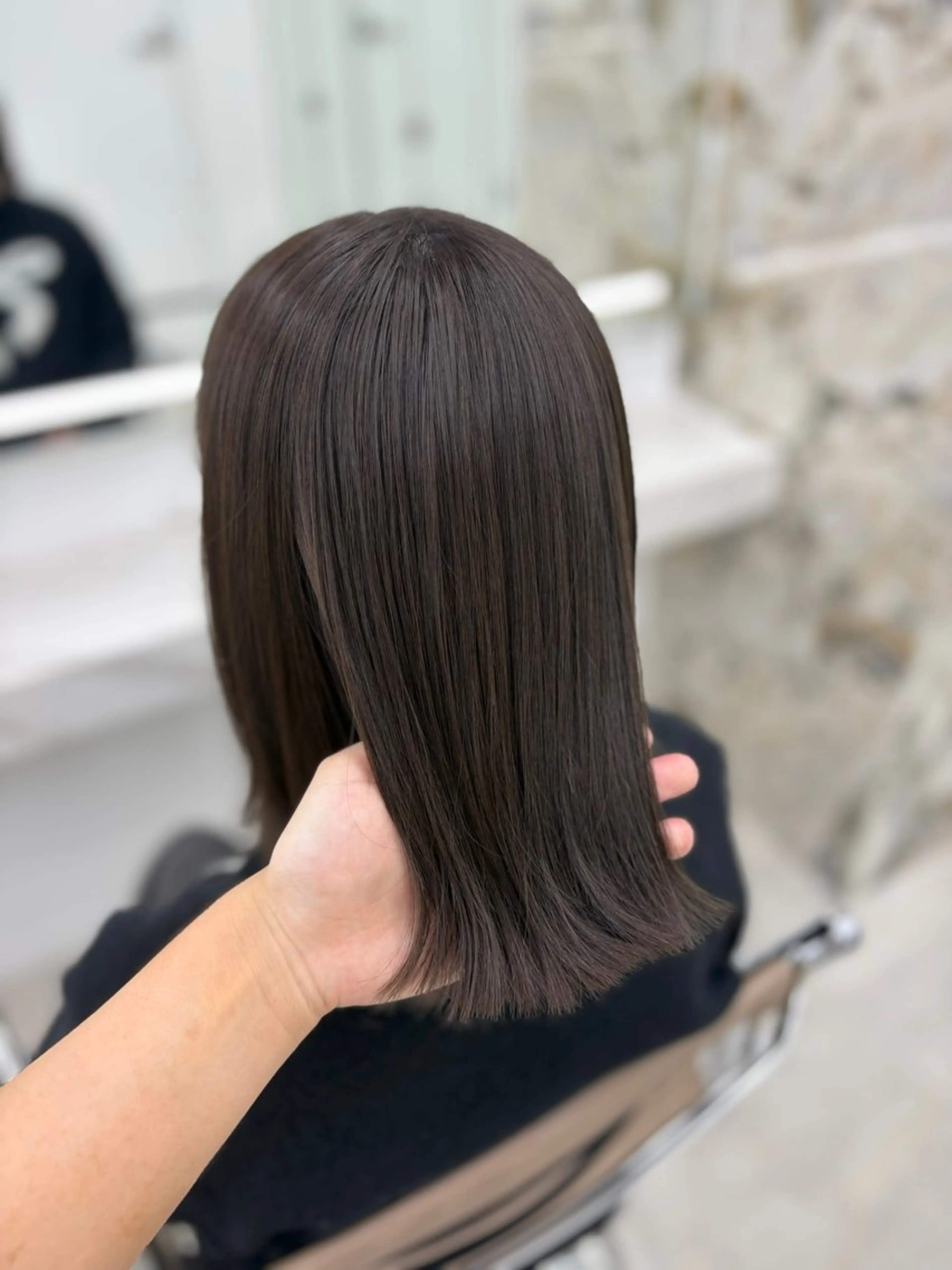 ミディアム カラー 透明感カラー グレージュ 🎀 ほんだ ことね 🎀のヘアスタイル