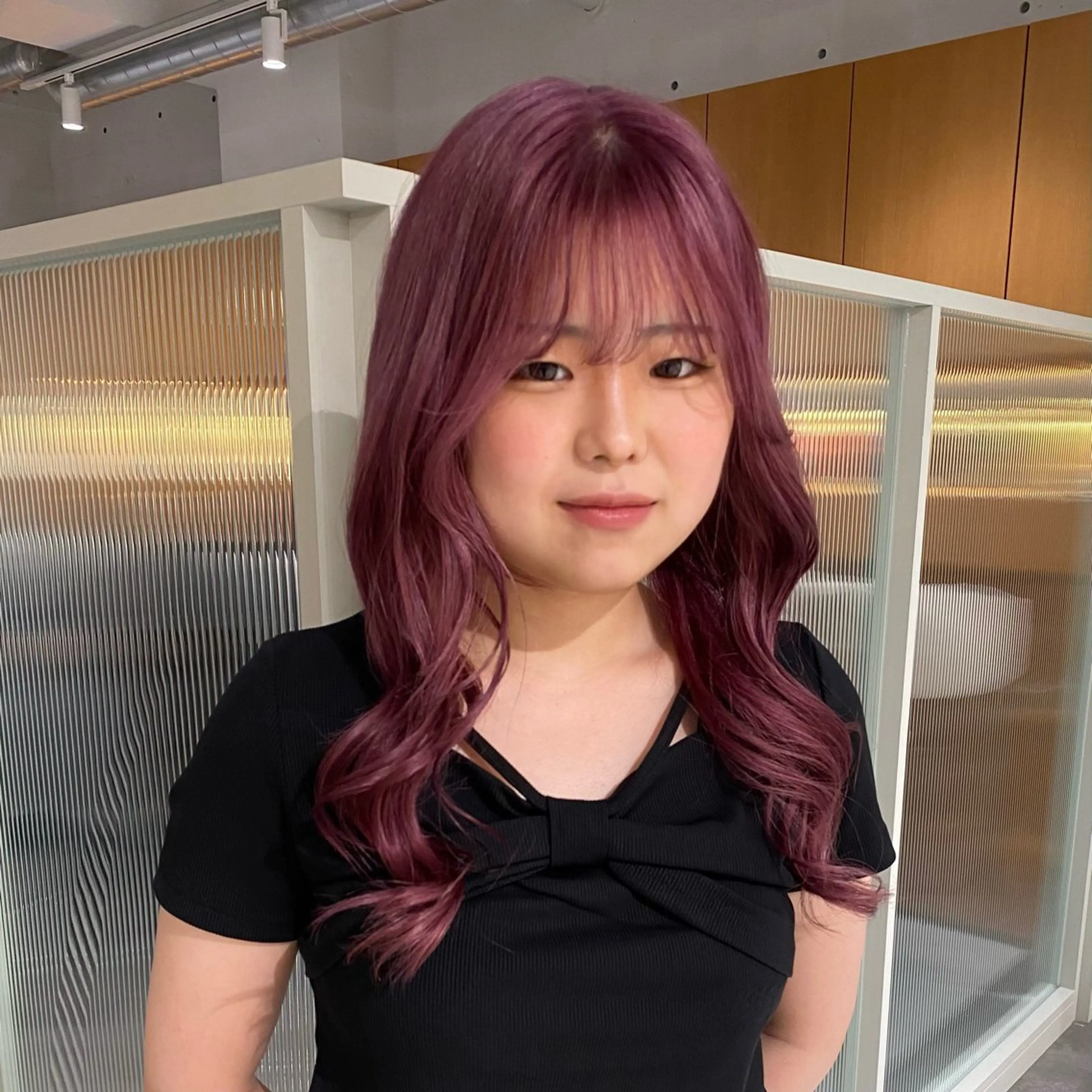 ロング カラー ピンクカラー ピンクパープル パープルカラー ヘアカラー ベージュ/暖色🧸 ハイトーン/ninaのヘアスタイル