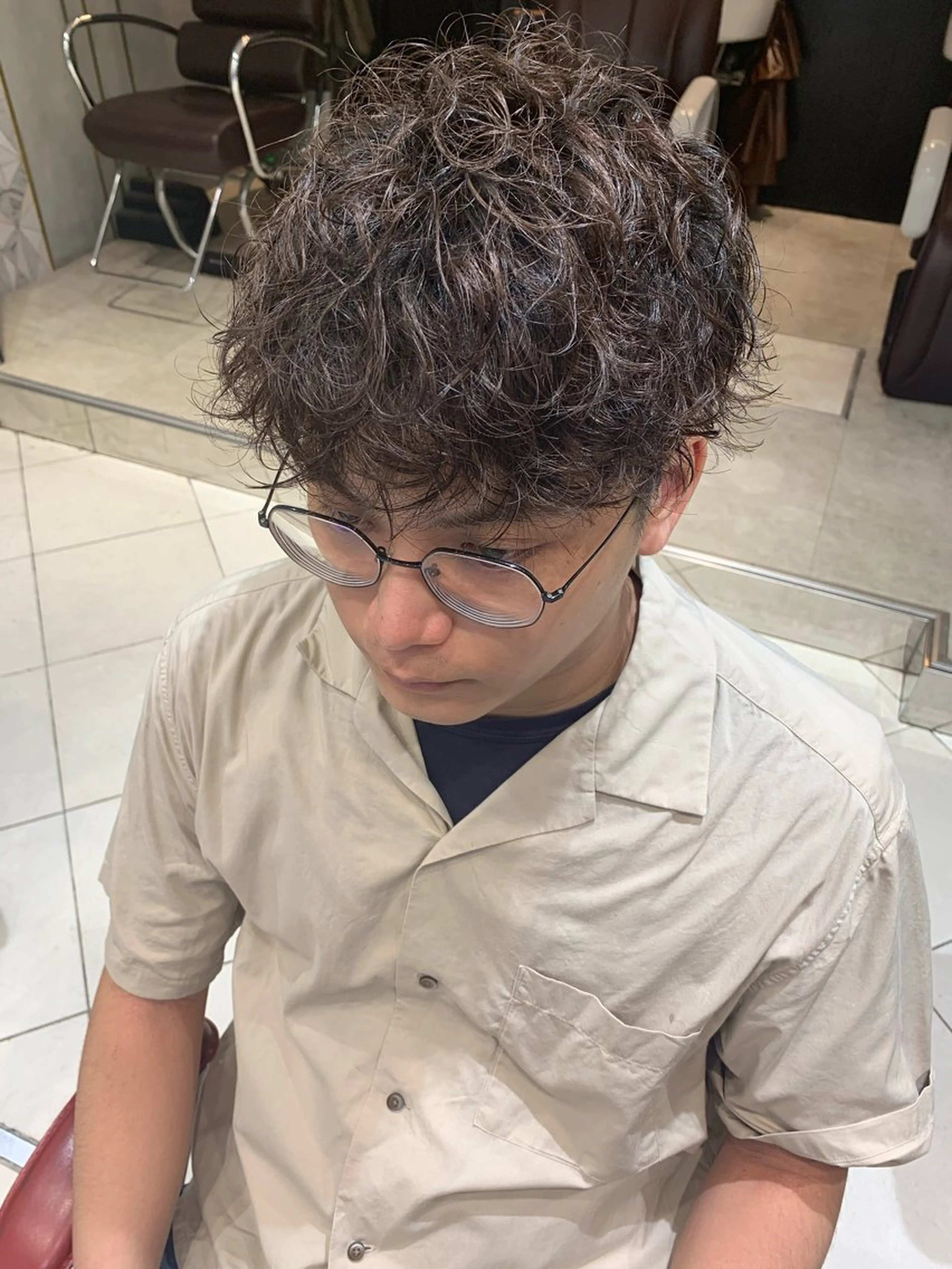 メンズ カット パーマ トリートメント ヘアセット ✨上村 潤平✨メンズヘア✨のヘアスタイル