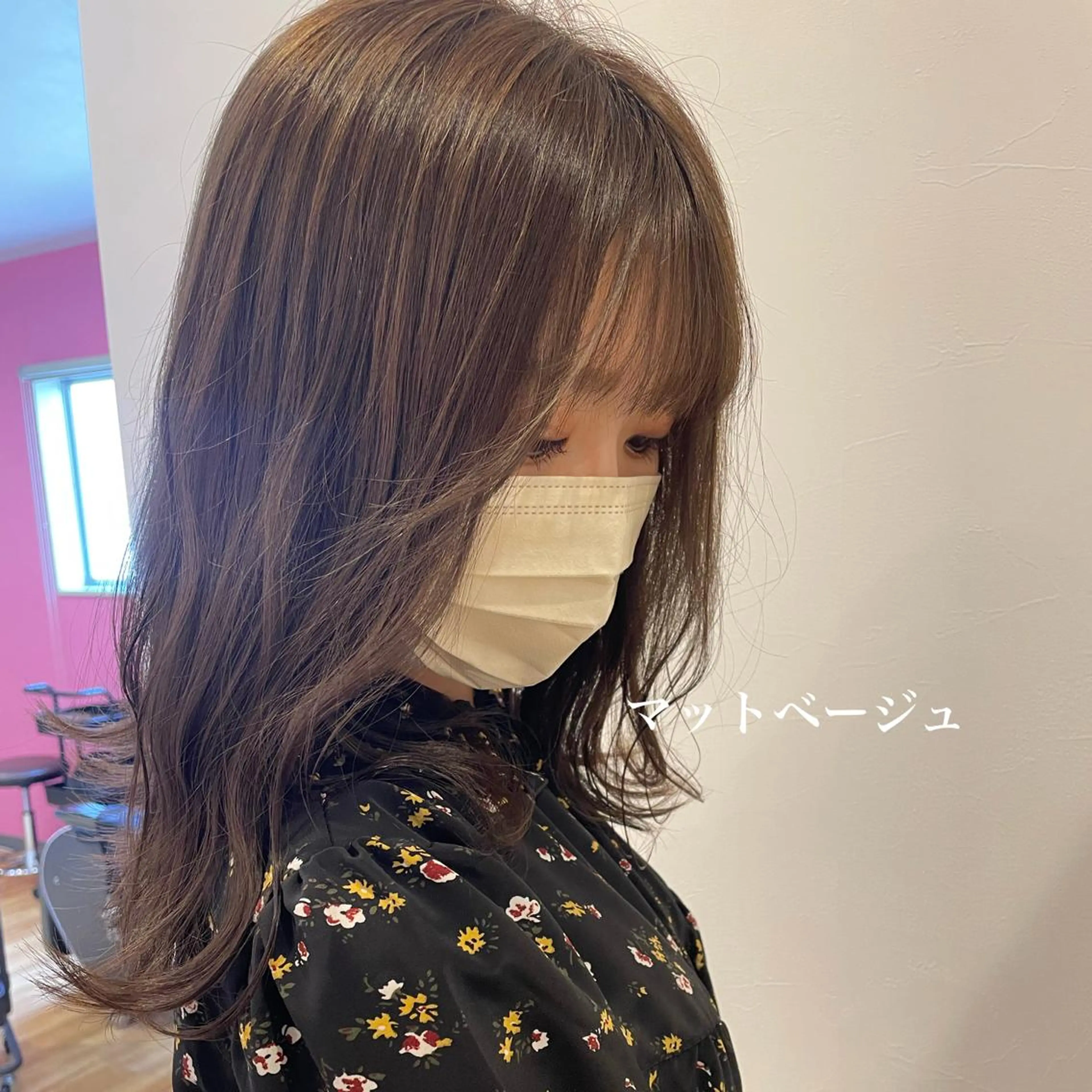 セミロング カラー ベージュカラー カット ヘアカラー トリートメント 北九州美容室 🕊️わかな✂︎のヘアスタイル