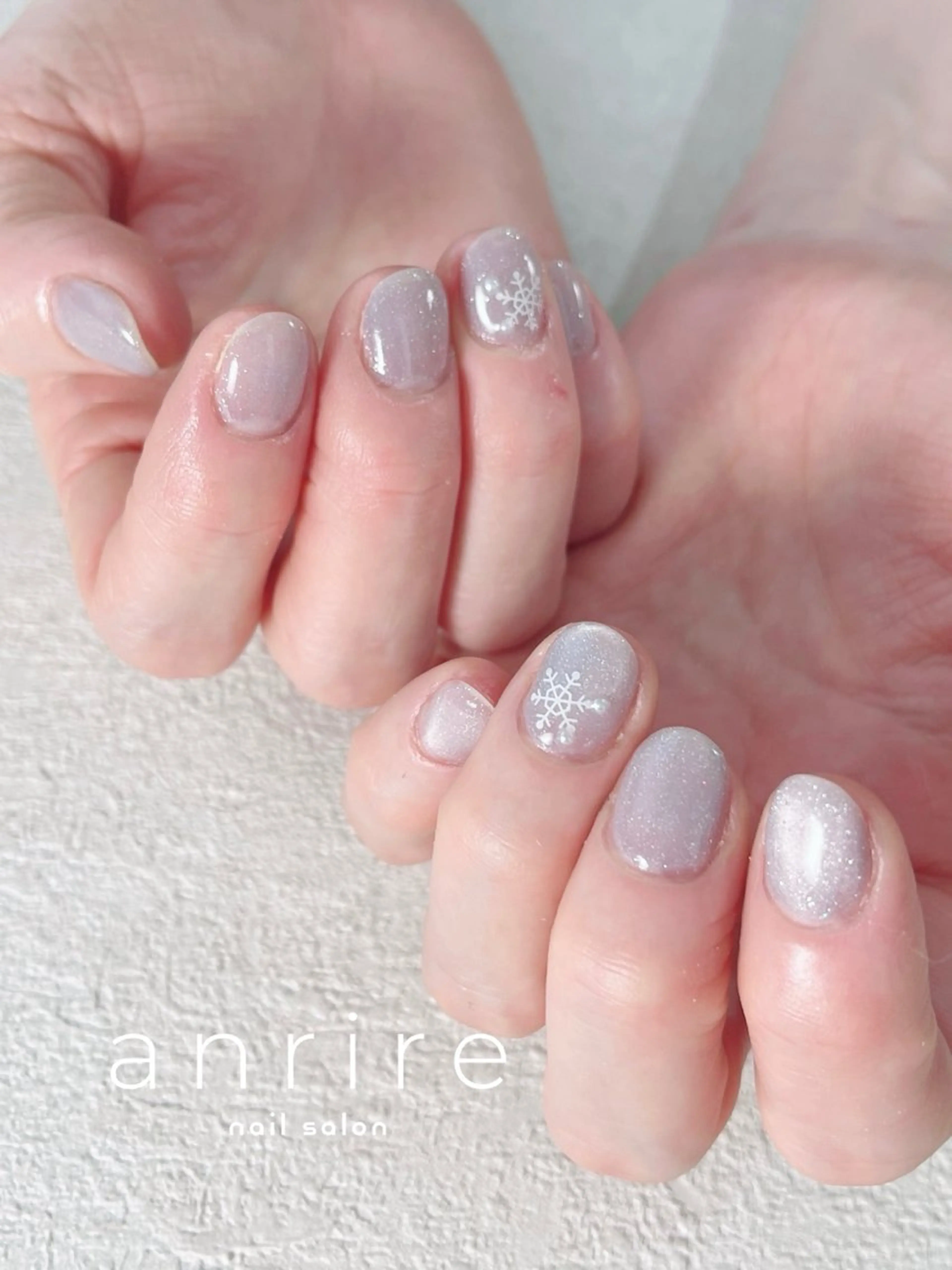 ネイル アートネイル ブルー フラッシュネイル フラッシュマグ ジェルネイル ハンドネイル nailsalon anrireのネイルデザイン