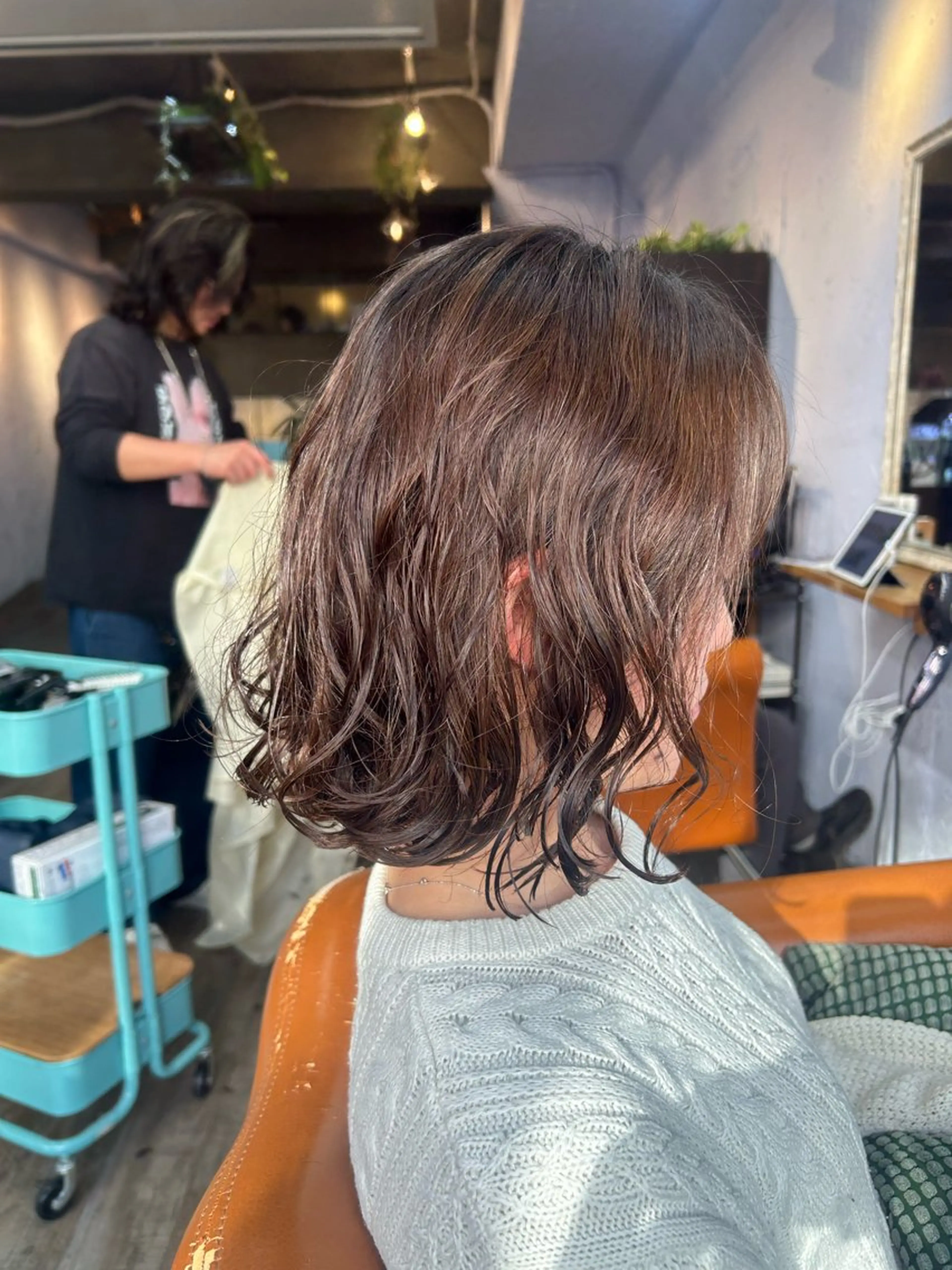 ミディアム パーマ 古澤 咲来のヘアスタイル