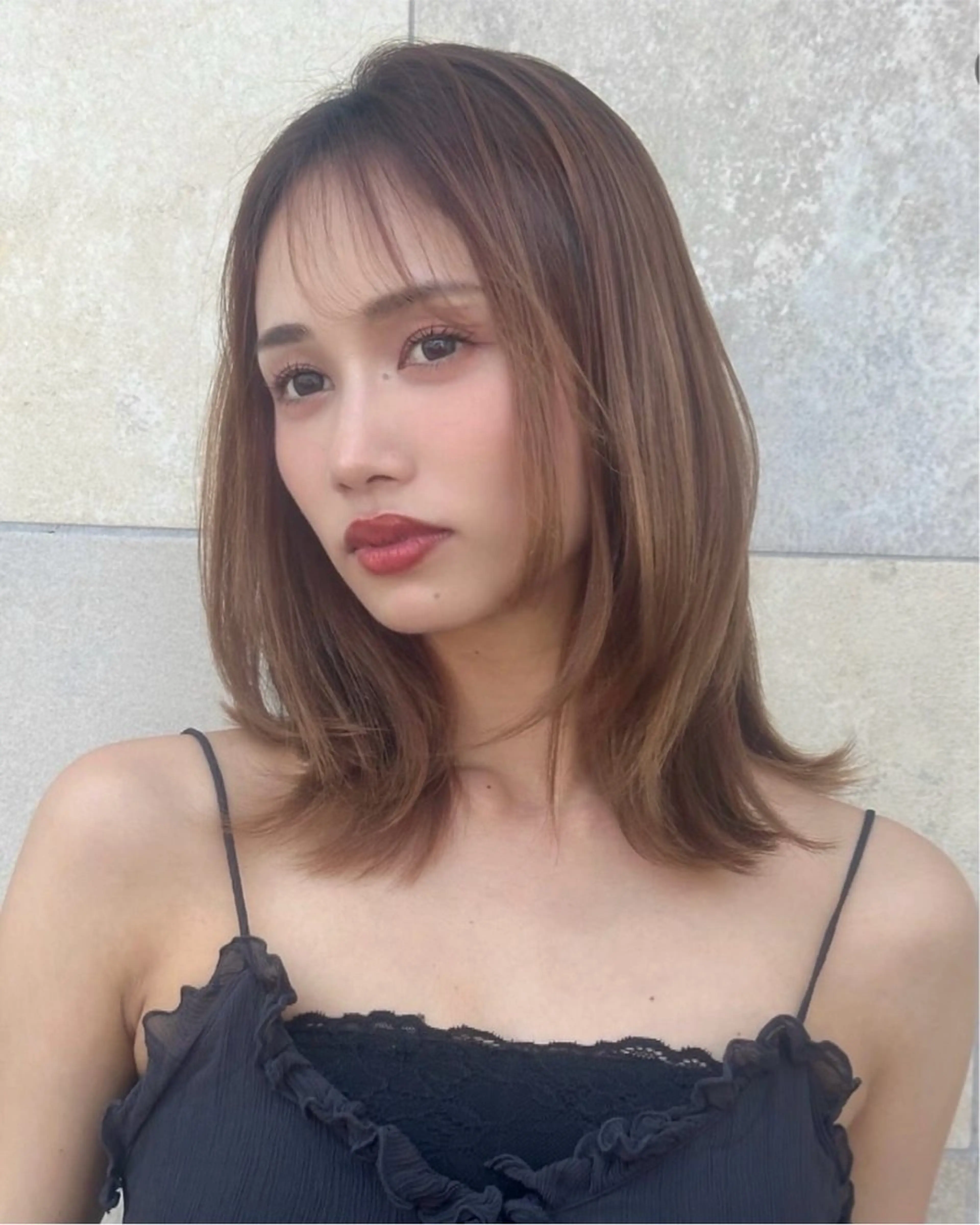 💗 小顔レイヤーカット＋透明感カラー ¥6000の写真