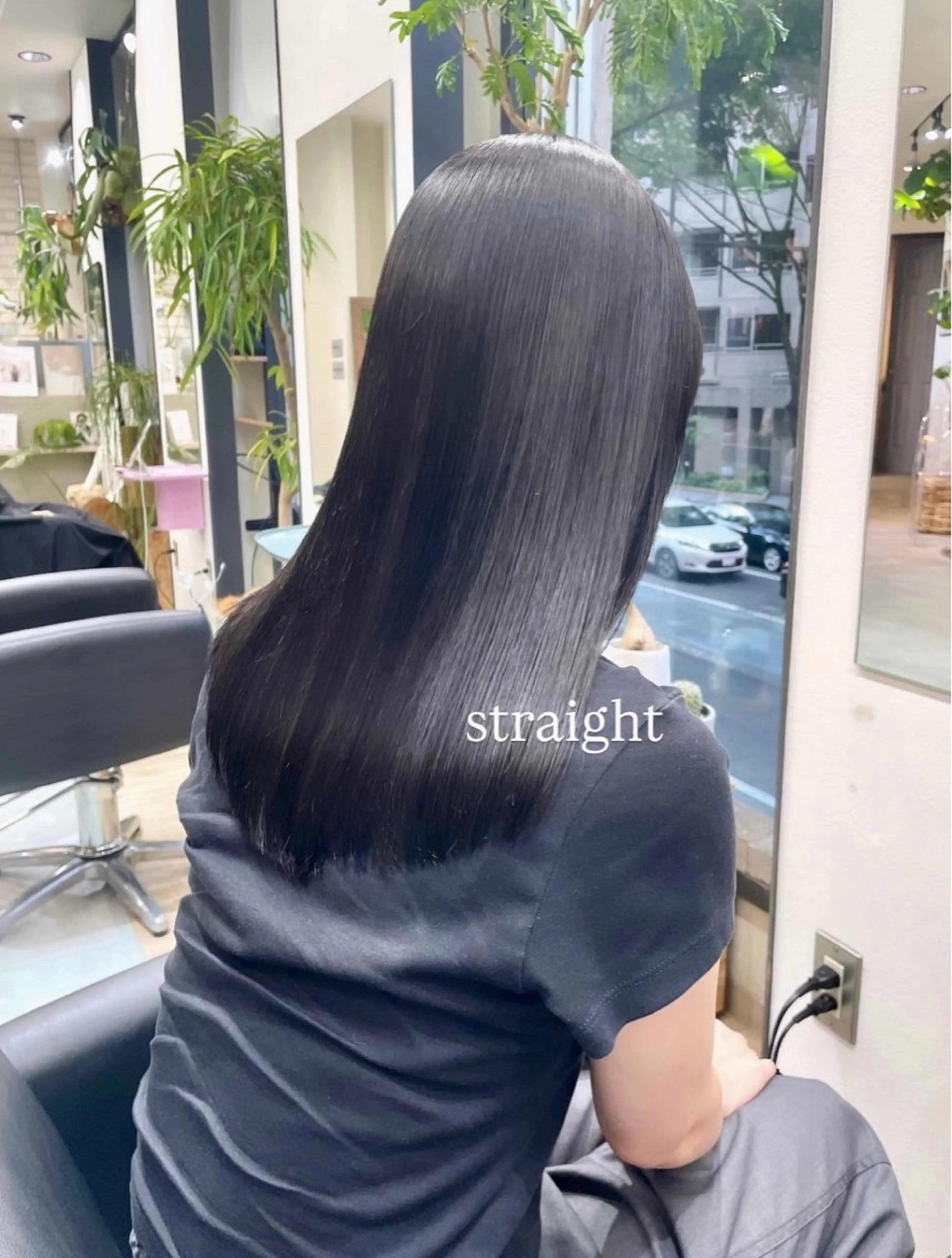 セミロング 酸性ストレート カット 縮毛矯正 トリートメント カノン/透明感カラー /酸性ストレートのヘアスタイル