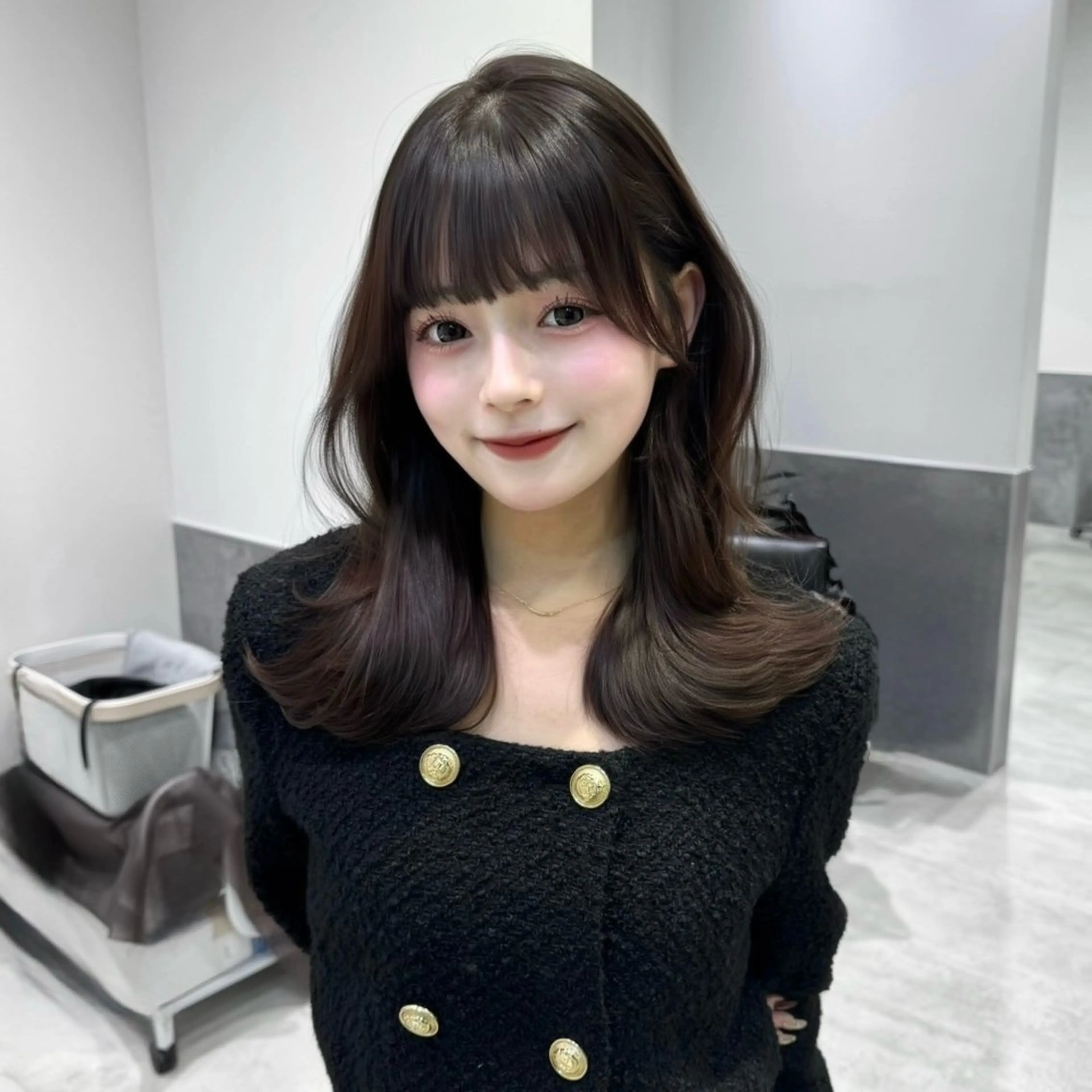 セミロング カラー ベージュカラー レイヤーカット カット ヘアカラー トリートメント 韓国系支持率No.1 レイヤー特化/きょうのヘアスタイル