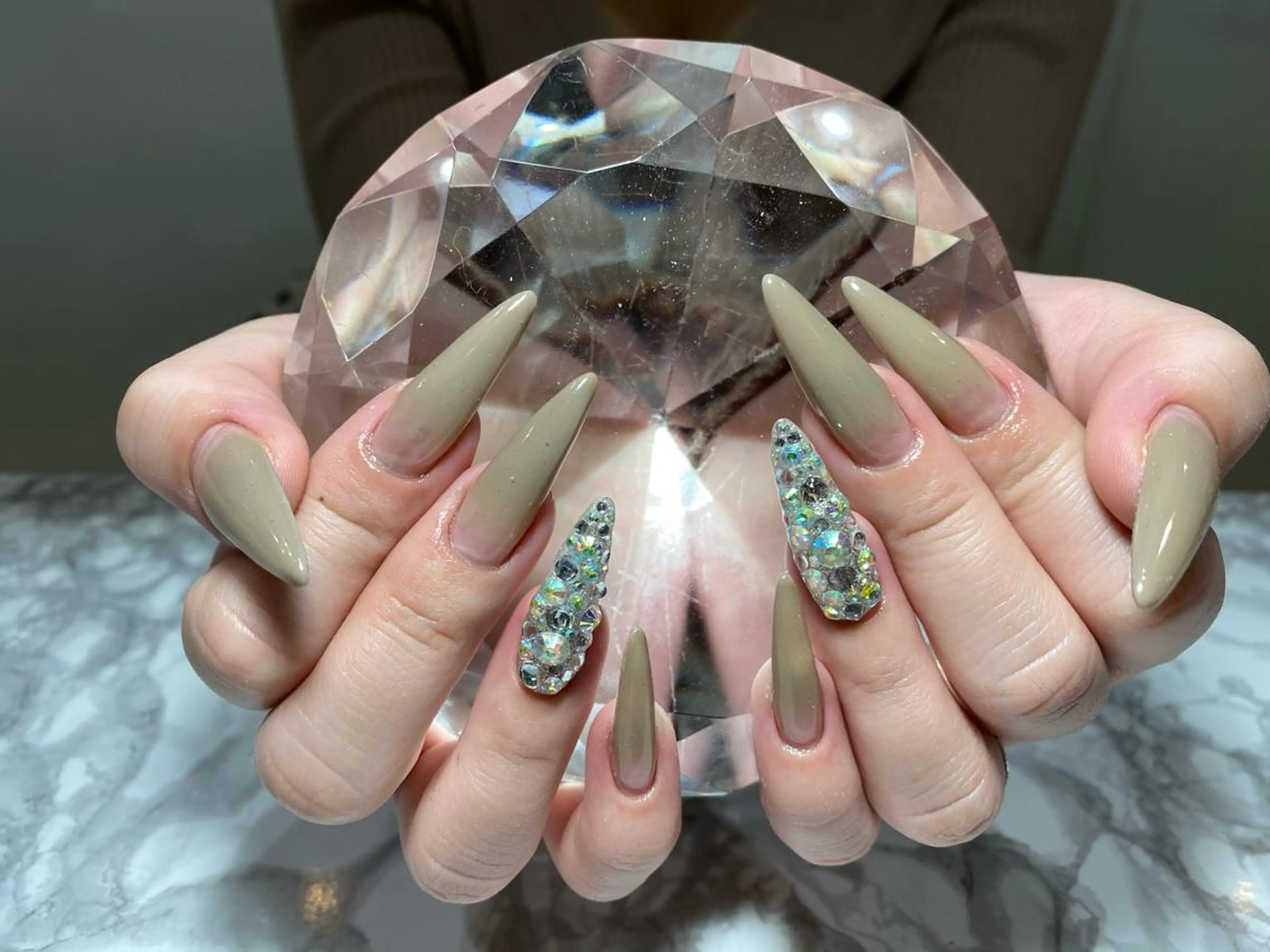 2本アート＋チップ長さ出し10本💜の写真