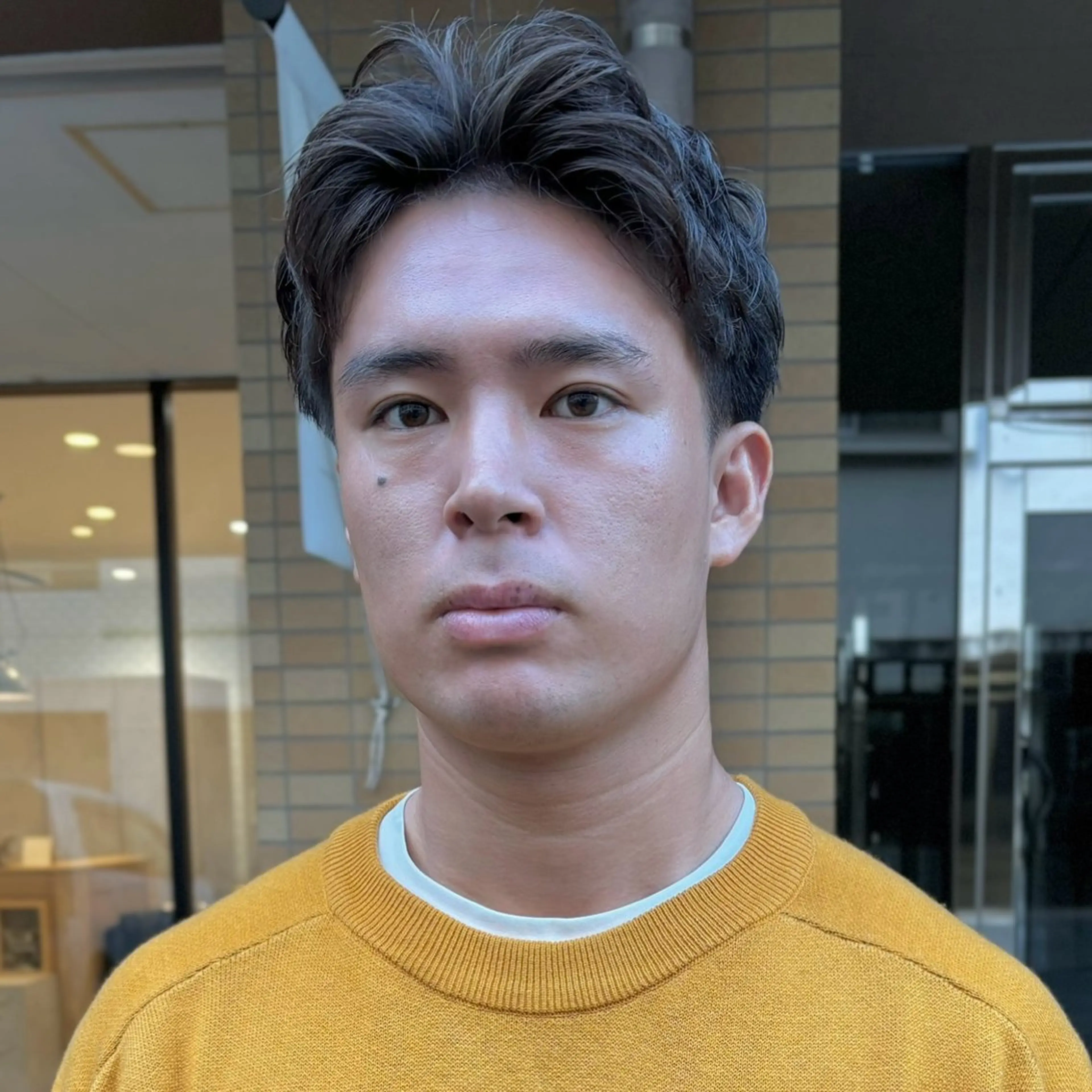 メンズ フェードカット フェザーパーマ メンズパーマ メンズショート スパイキーショート カット 【メンズショート 特化】村斎　伶次のヘアスタイル