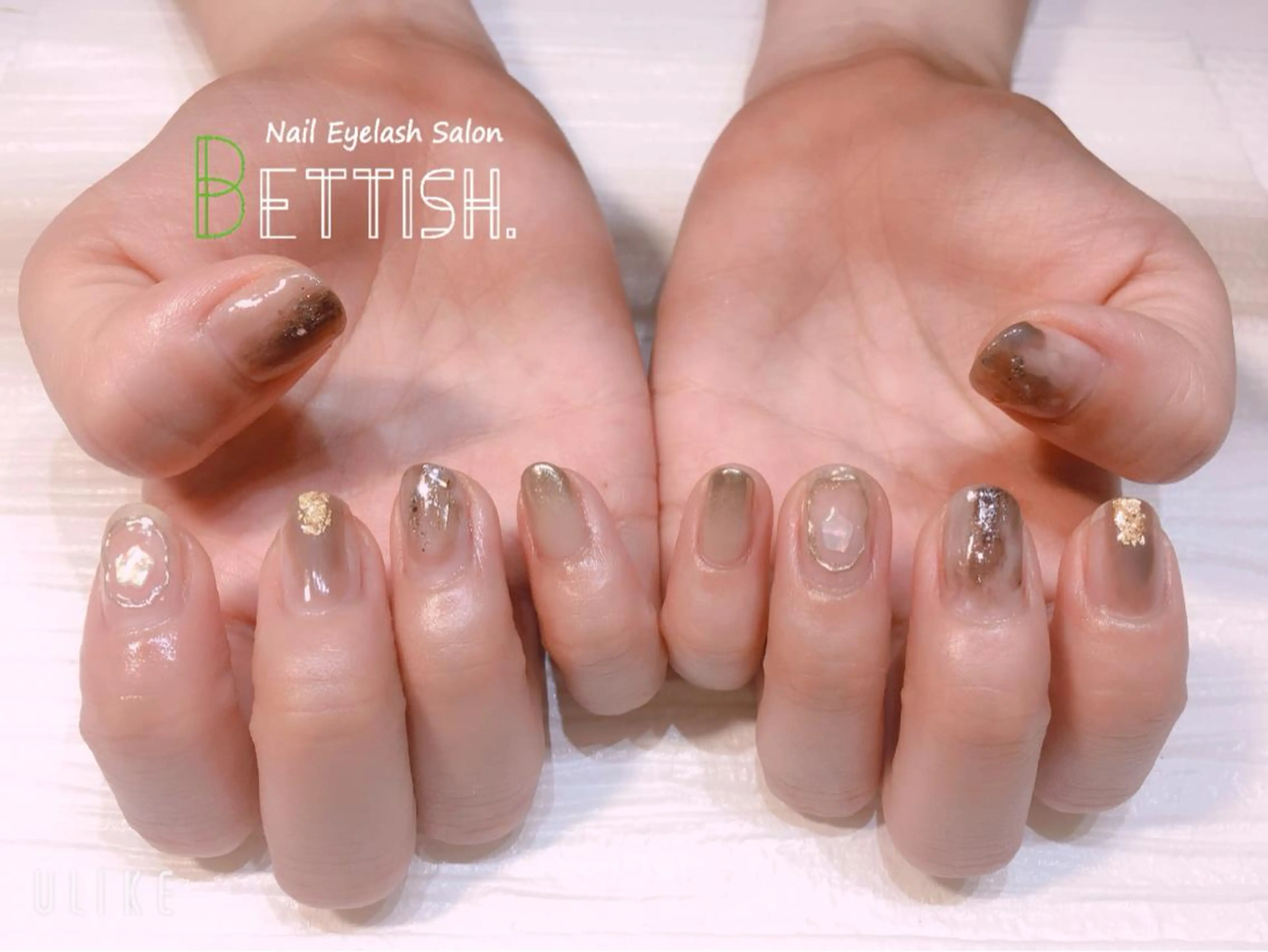 ネイル アートネイル ブラウン ミラーネイル ニュアンスネイル BETTISH. KUMIKO☺︎︎のネイルデザイン