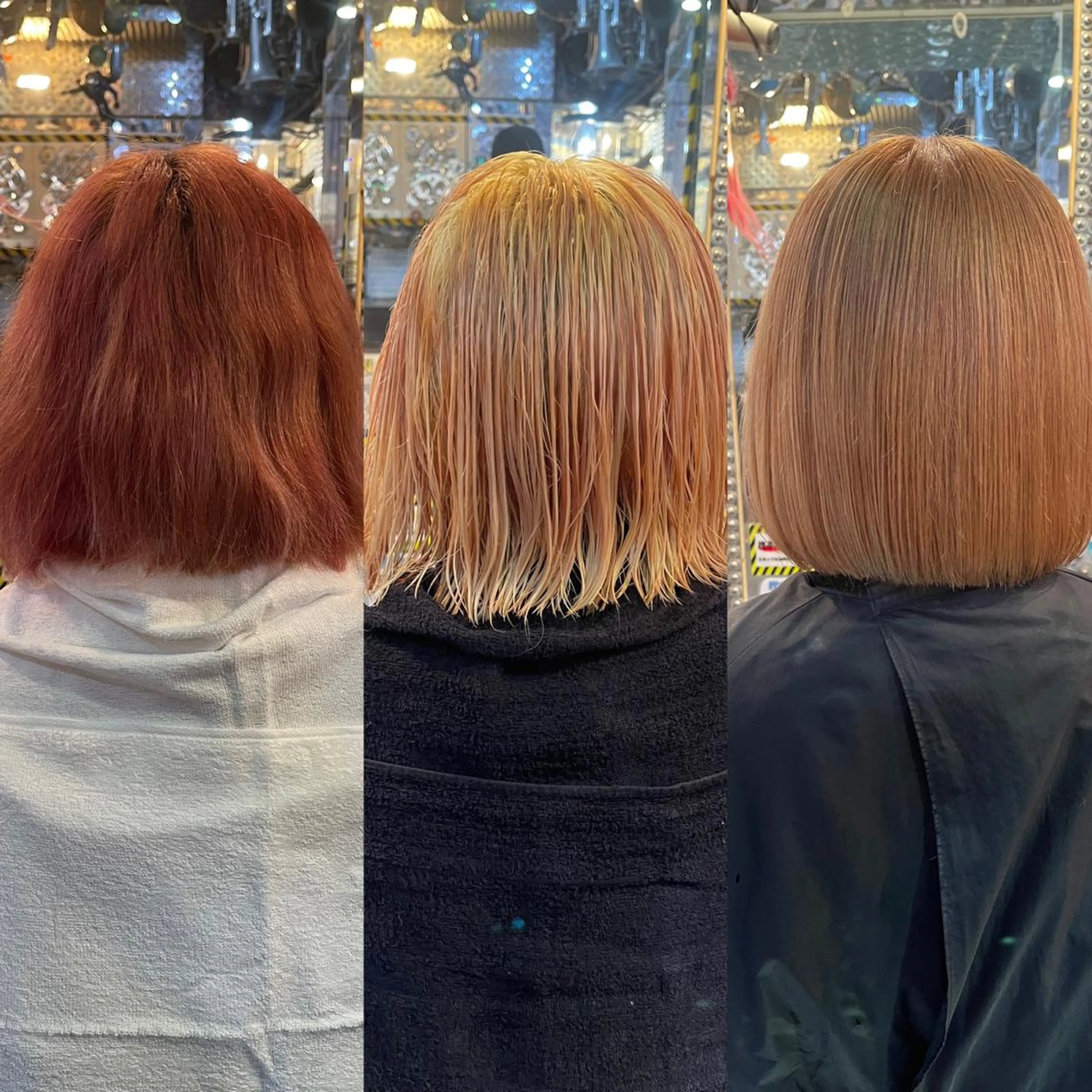 ショート カラー ヘアアレンジ ベージュカラー ブリーチ ケアブリーチ ボブ 🌈派手髪エクステ ブレイズ🌈ひろとのヘアスタイル