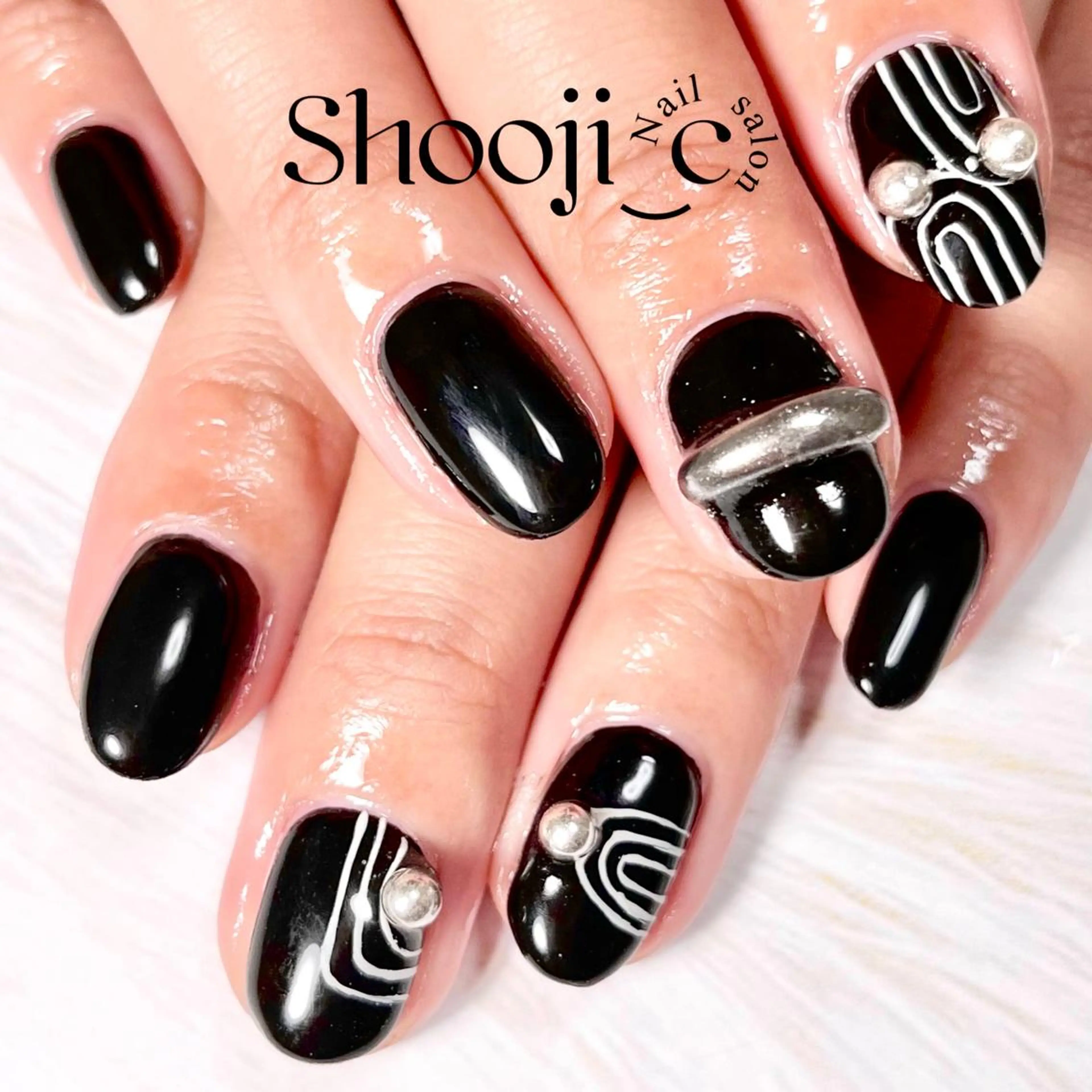 ネイル アートネイル 長さ出し ジェルネイル 持ち込み スカルプネイル Shooji_c Nail salonのネイルデザイン