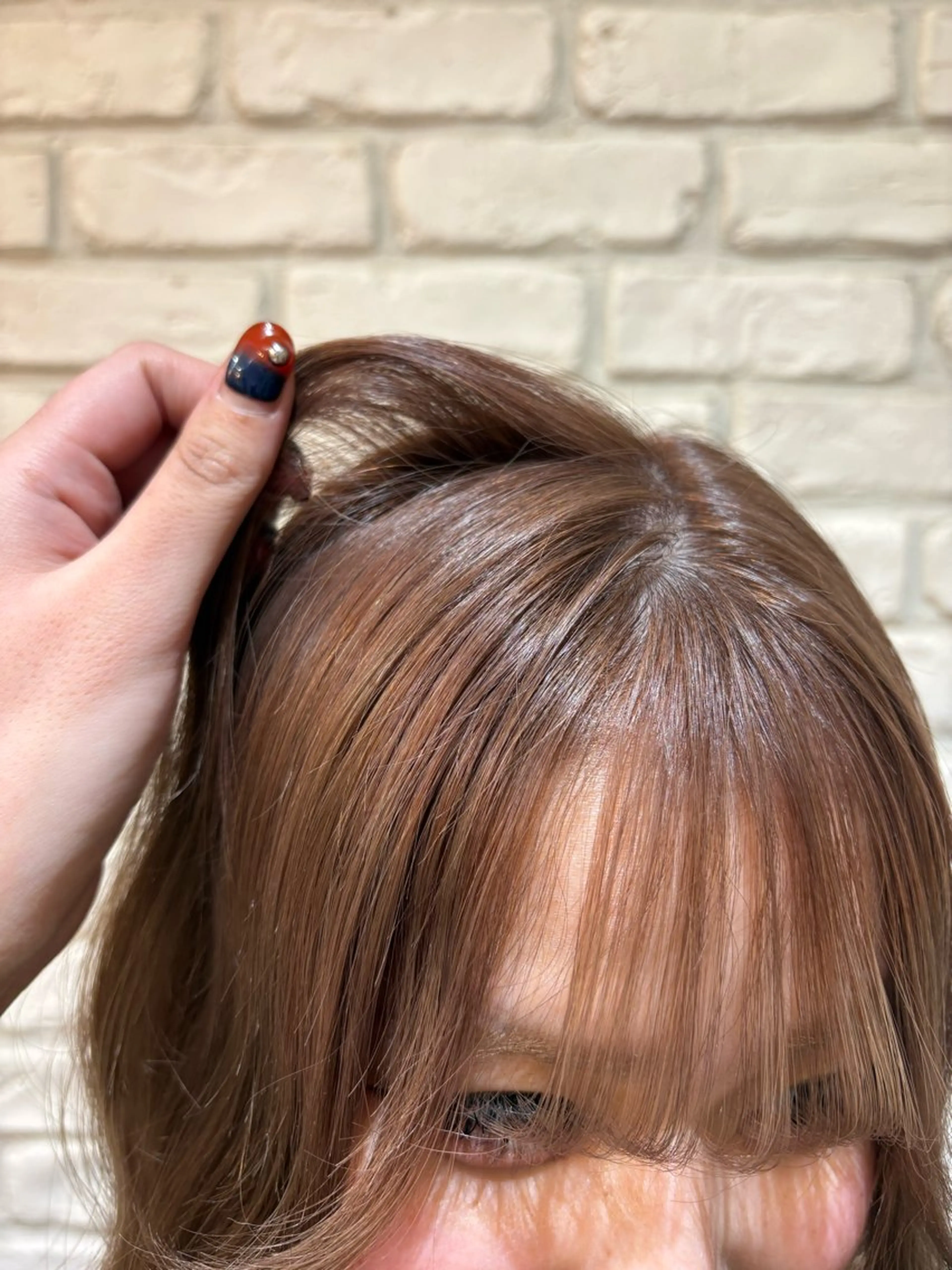 ミディアム カラー ヘアカラー り このヘアスタイル