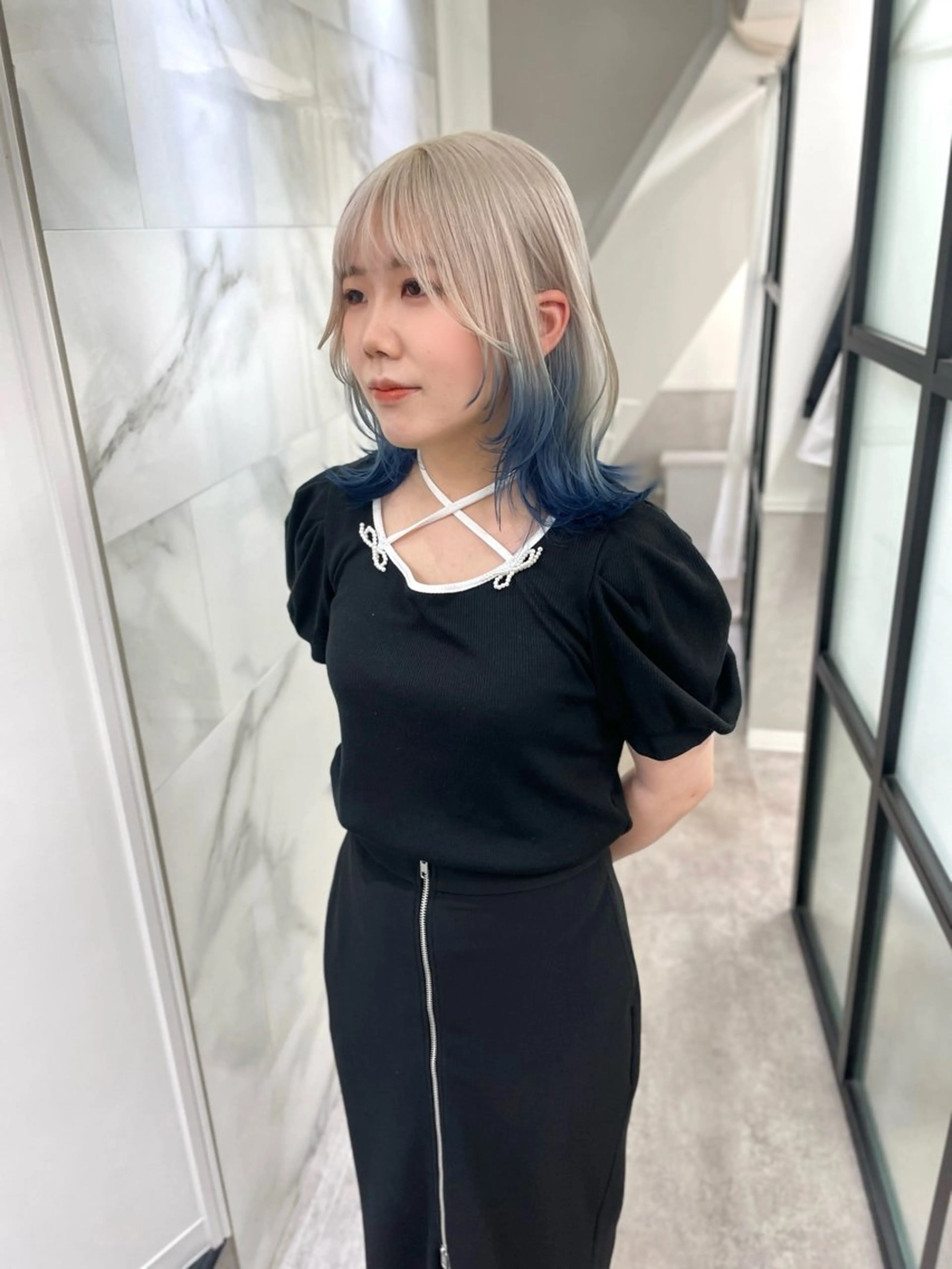 ミディアム 🖱️透明感カラー ×髪質改善Rikyuのヘアスタイル