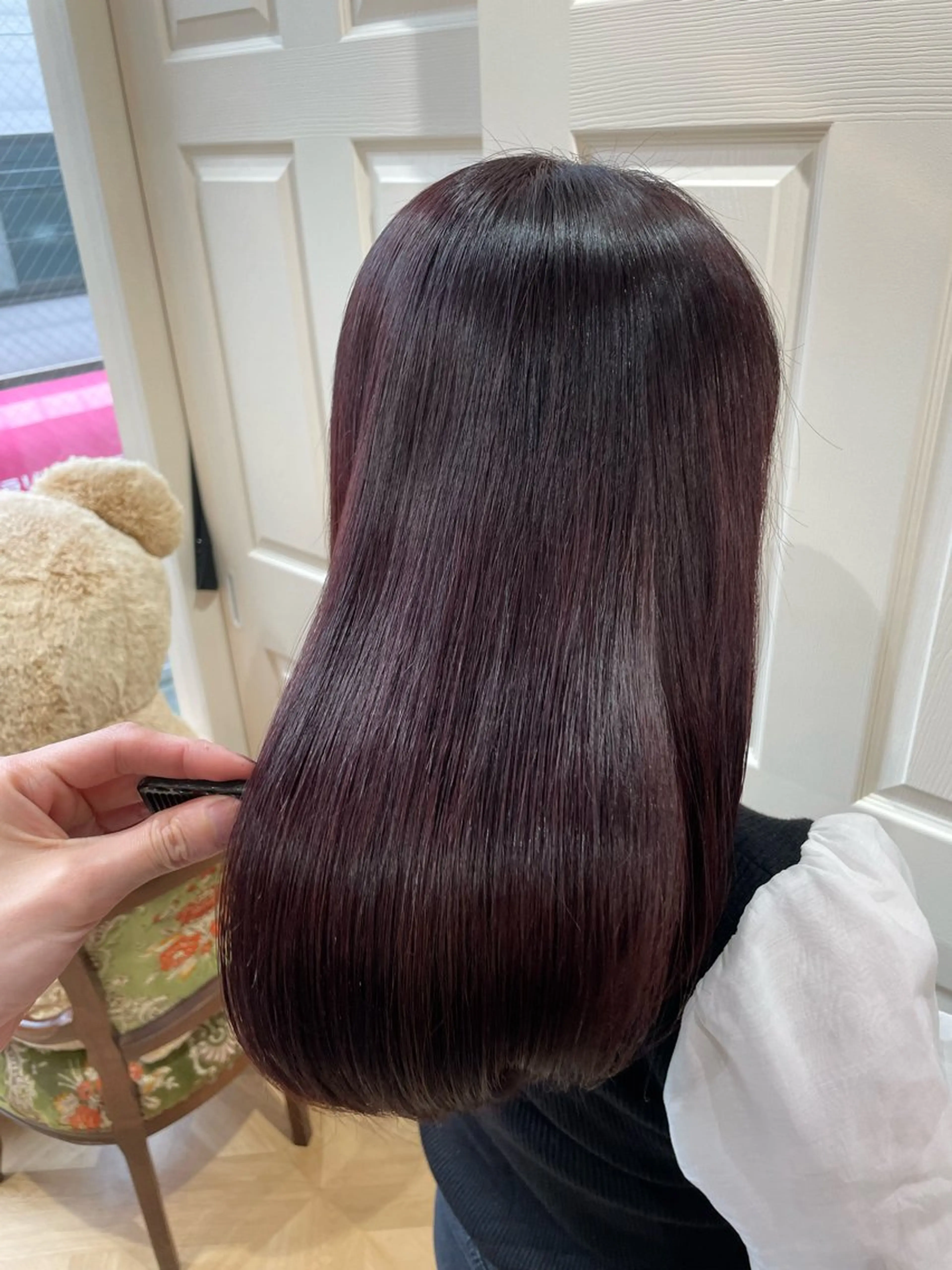 ミディアム ヘアカラー ササキ カンタのヘアスタイル