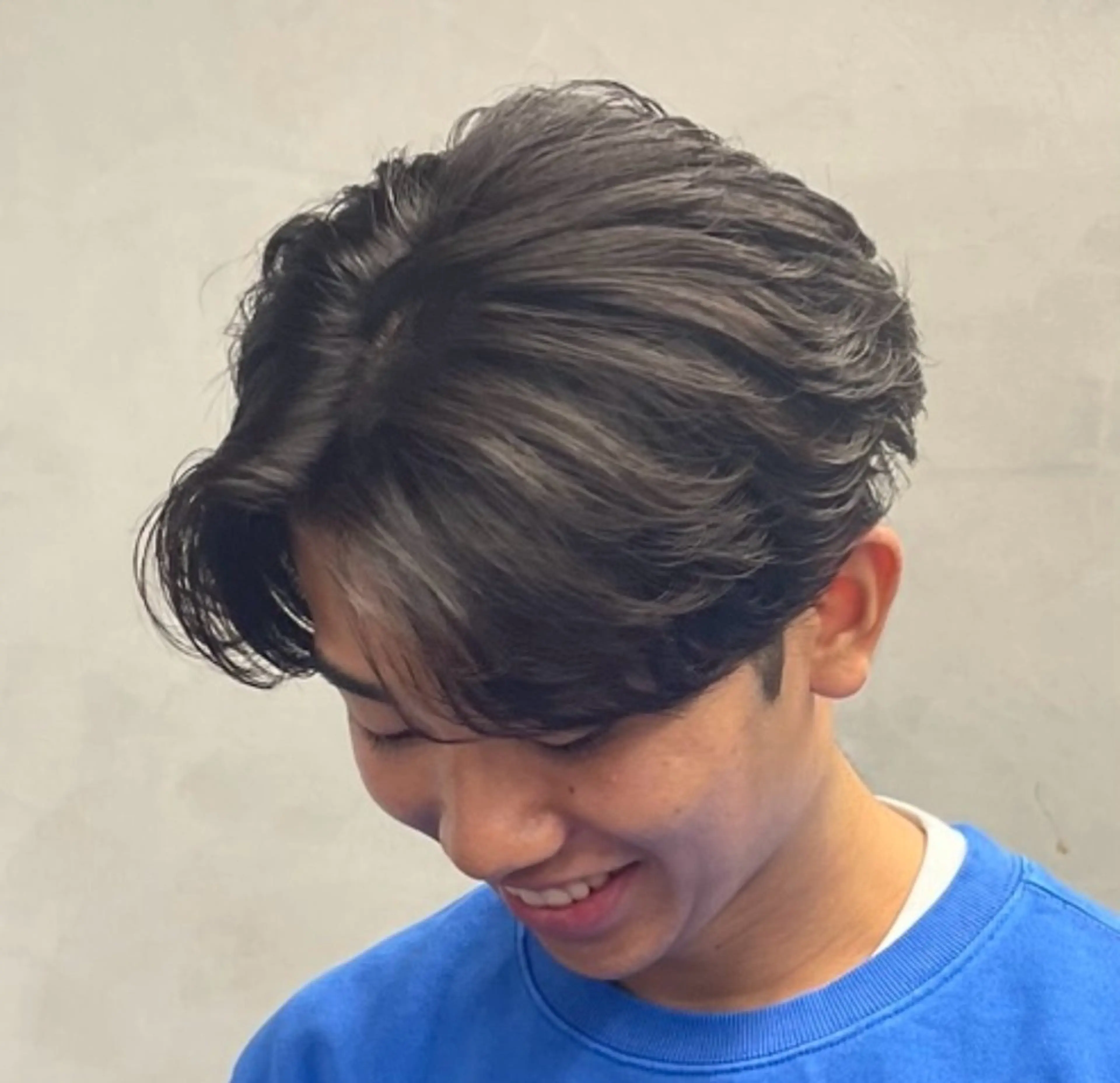 ミディアム パーマ ヘアアレンジ メンズ カット パーマ fifth 石川 凪のヘアスタイル