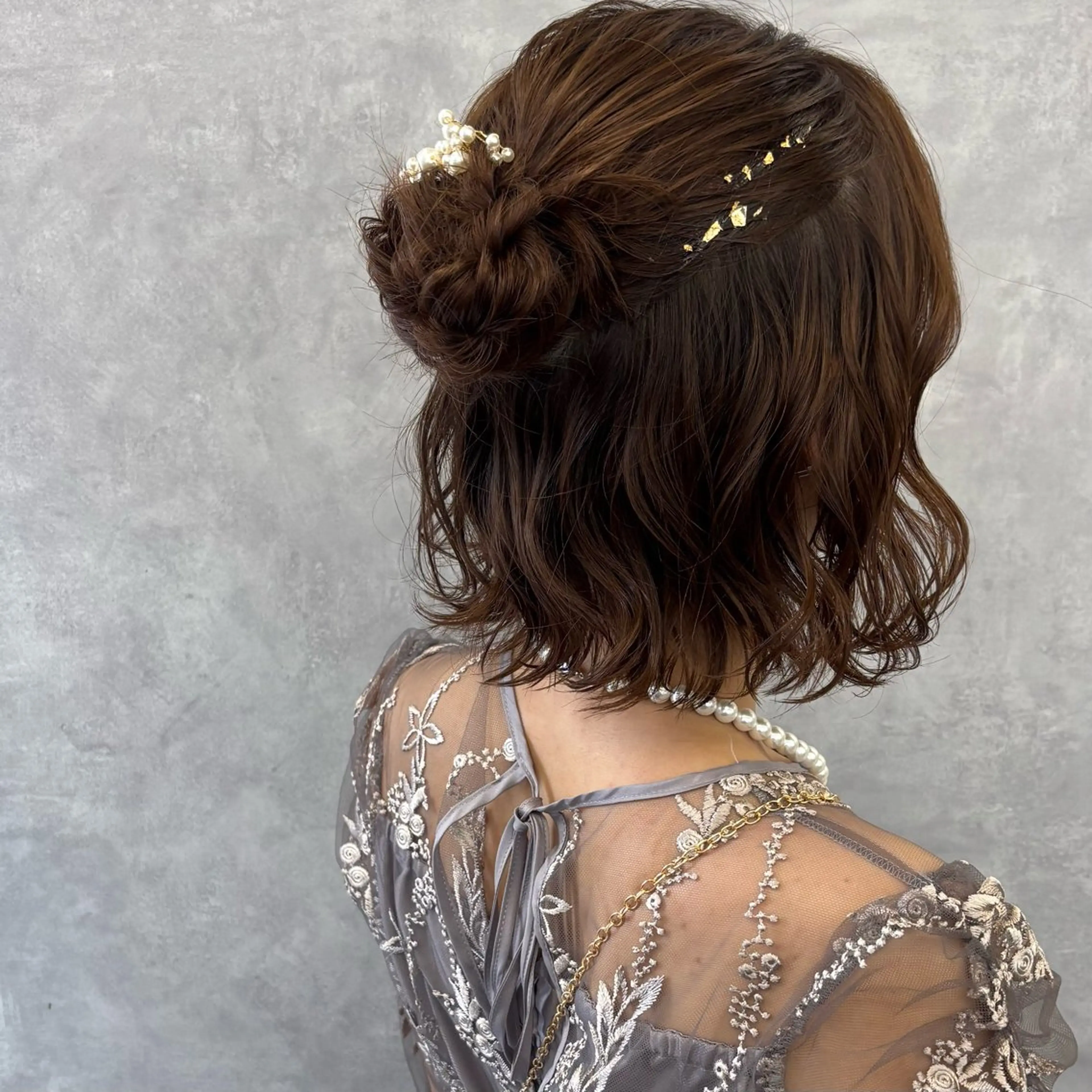 ショート ヘアアレンジ ヘアセット NUMBER_ ユイナのヘアスタイル