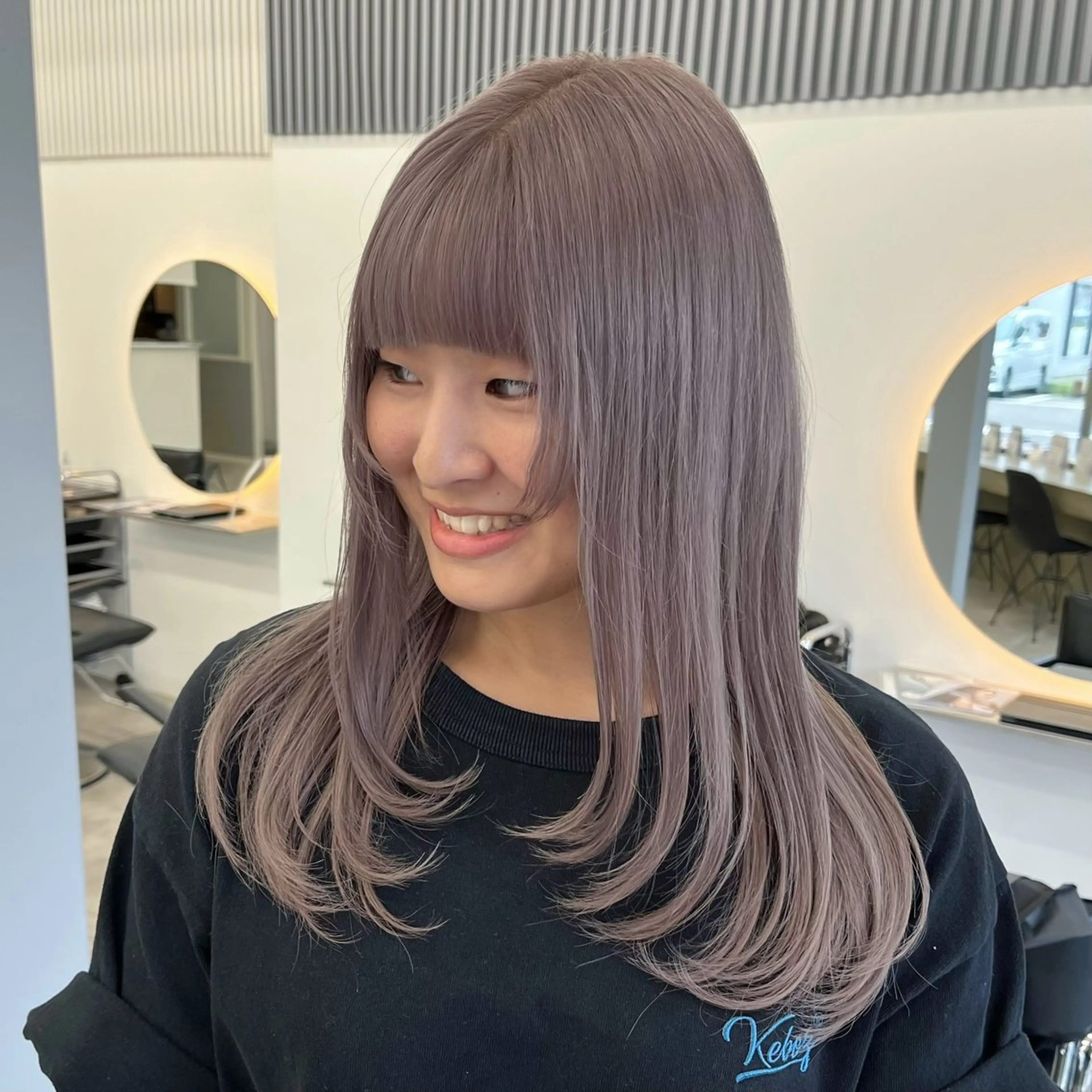 ミディアム 顔まわりレイヤー 顔周りカット レイヤーカット 【レイヤー×透明感 カラー】mayaのヘアスタイル