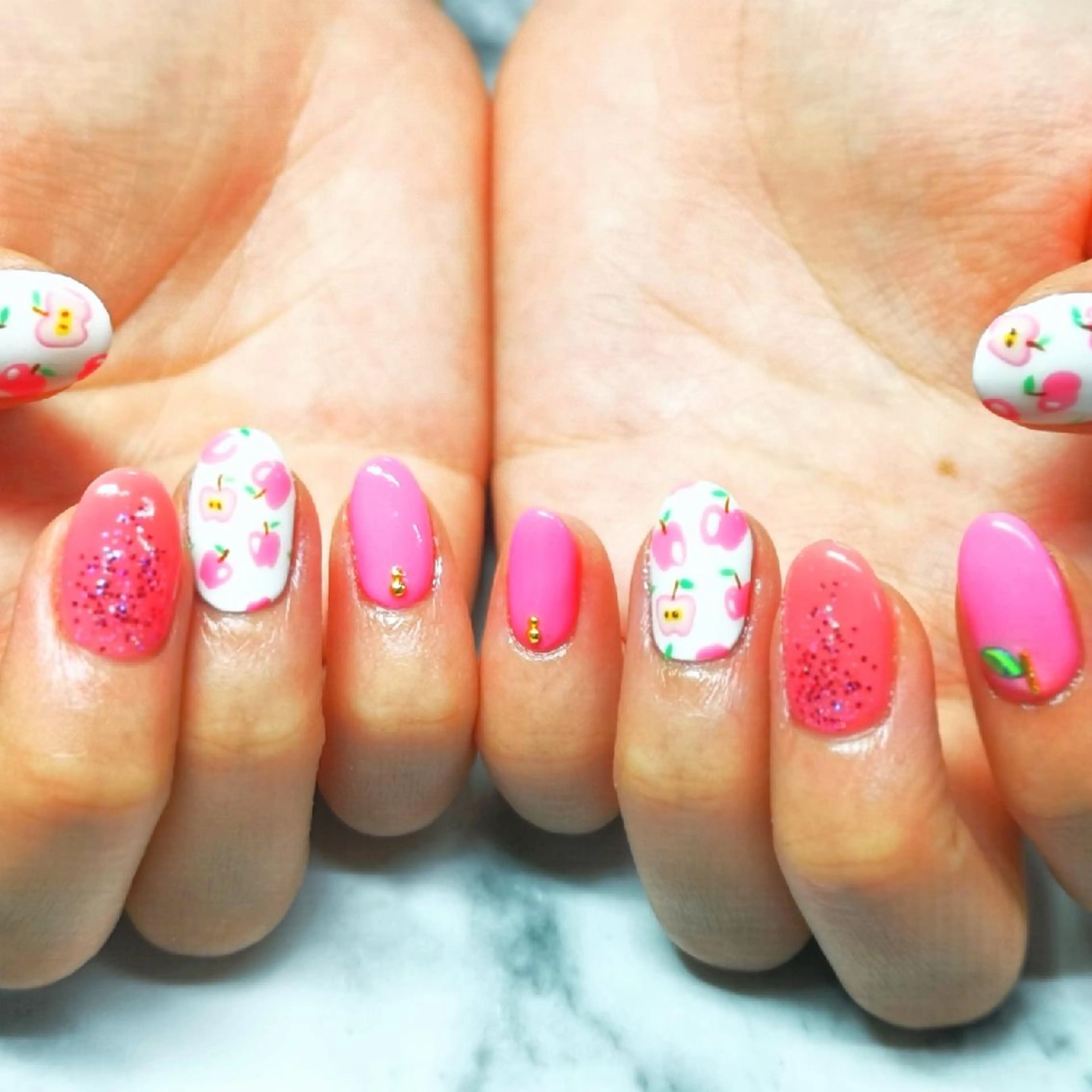 ネイル ブルー ハンドネイル 石渡 美弥のネイルデザイン