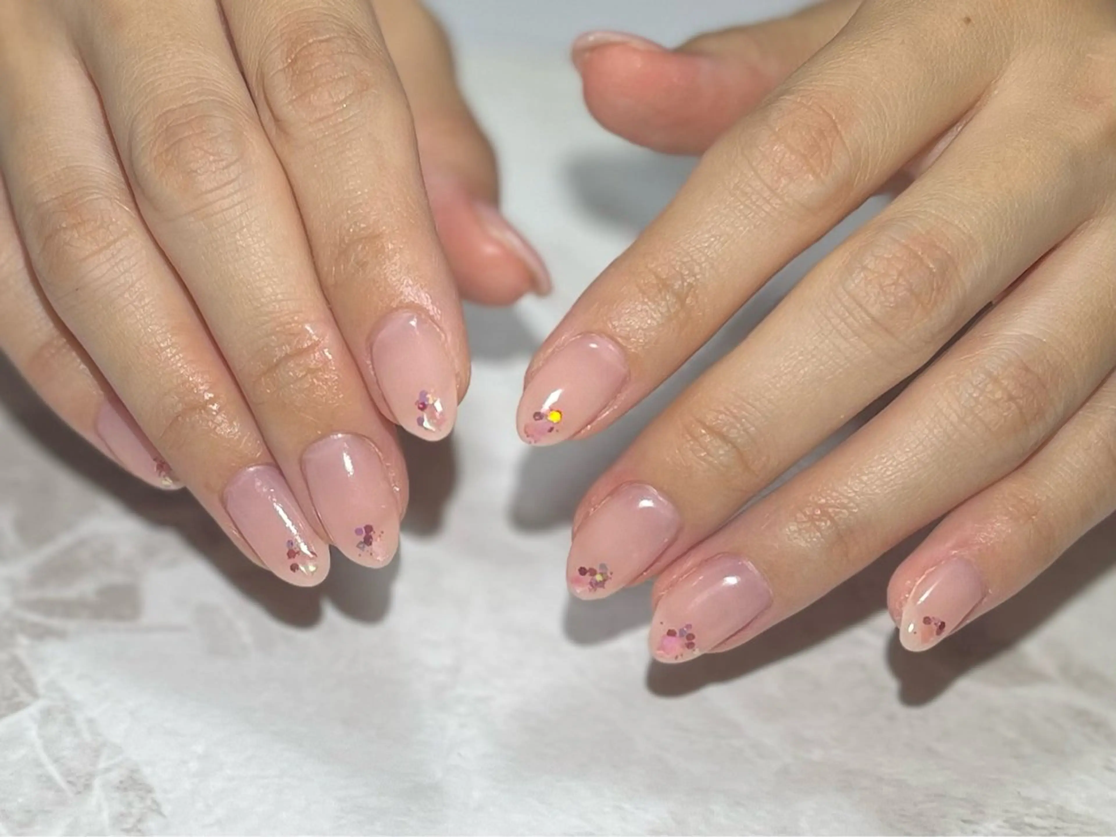 ネイル フットネイル ニュアンスネイル ピンク シンプルネイル 春ネイル nail fufla ♡yamane♡のネイルデザイン