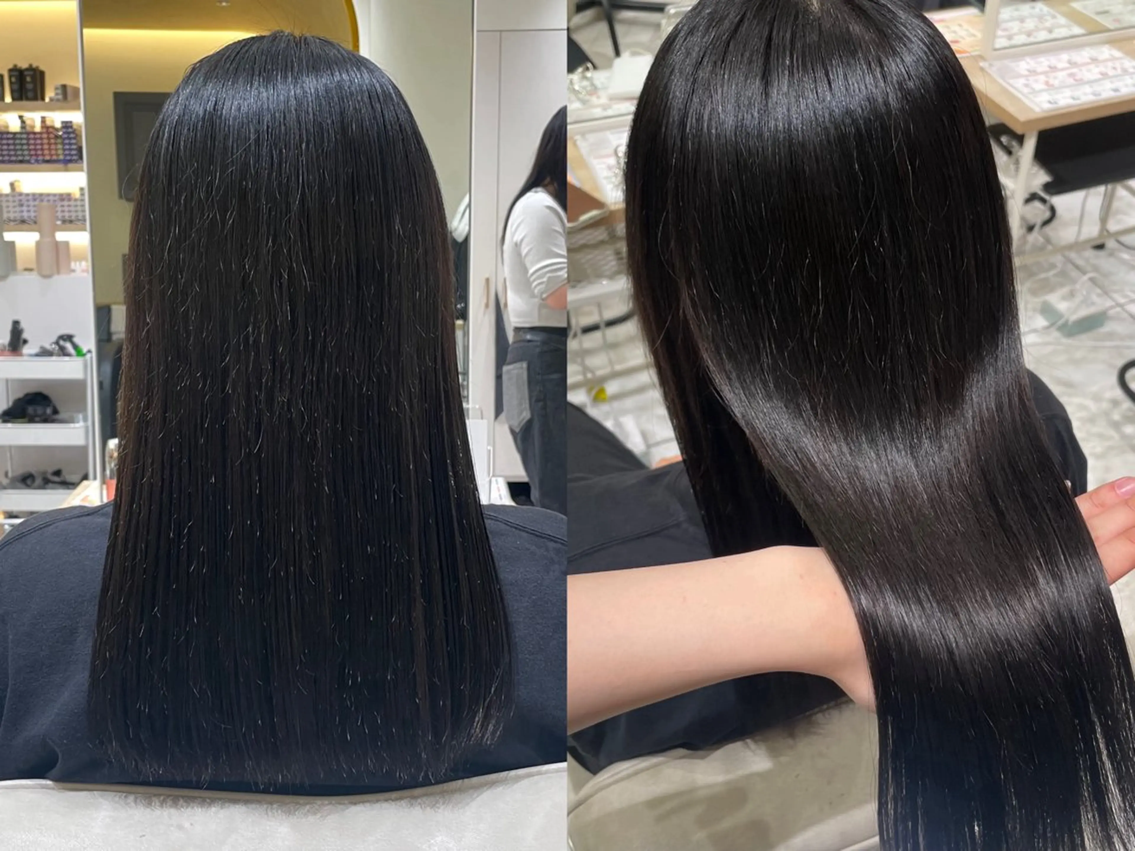 ロング カラー ブリーチ ケアブリーチ 透明感カラー ダブルカラー ハイライトカラー 透明感カラー/ 縮毛矯正/ユイ☆彡のヘアスタイル