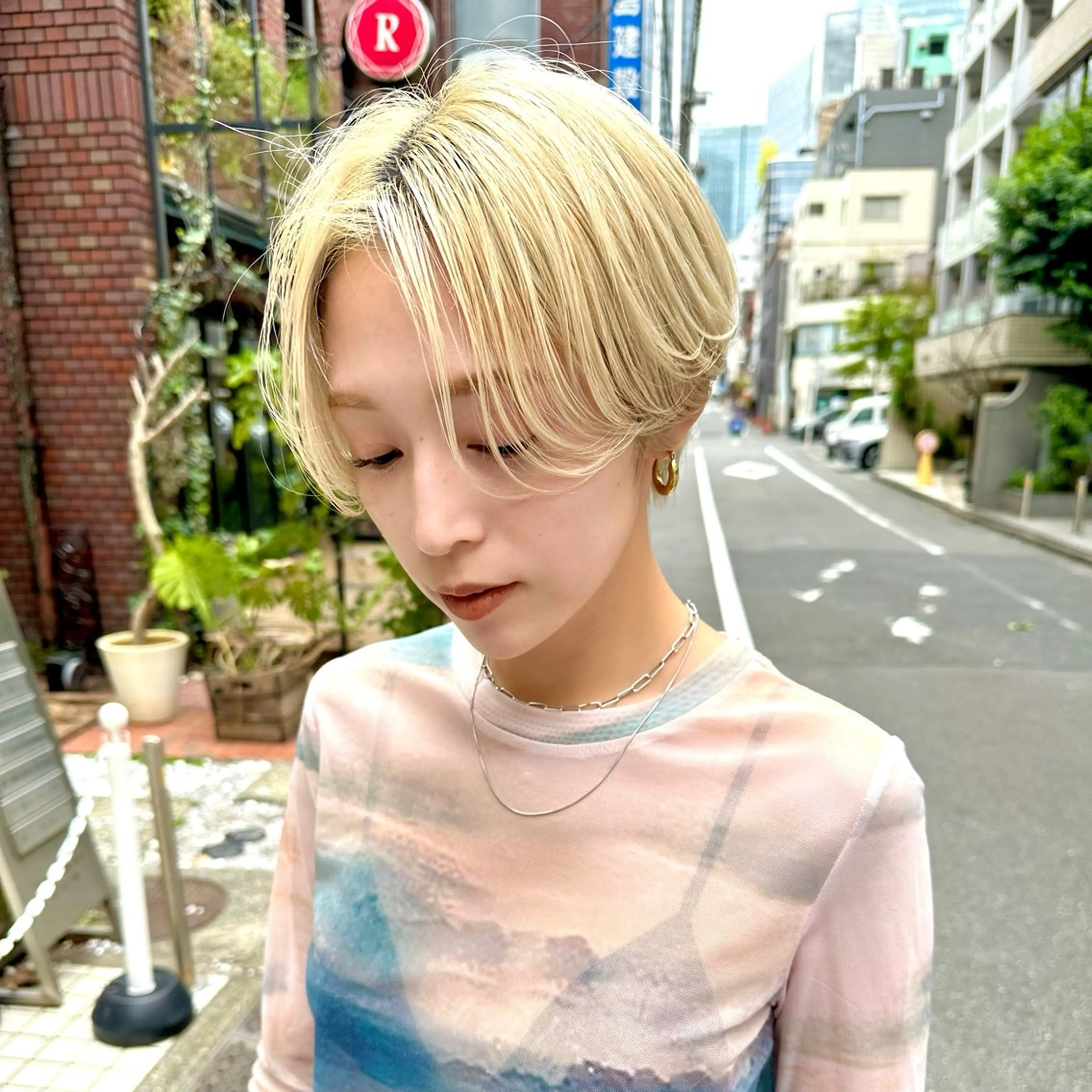 ショート カット ヘアカラー トリートメント 骨格診断で絶対可愛い ✨丸みショート✨凌弥のヘアスタイル