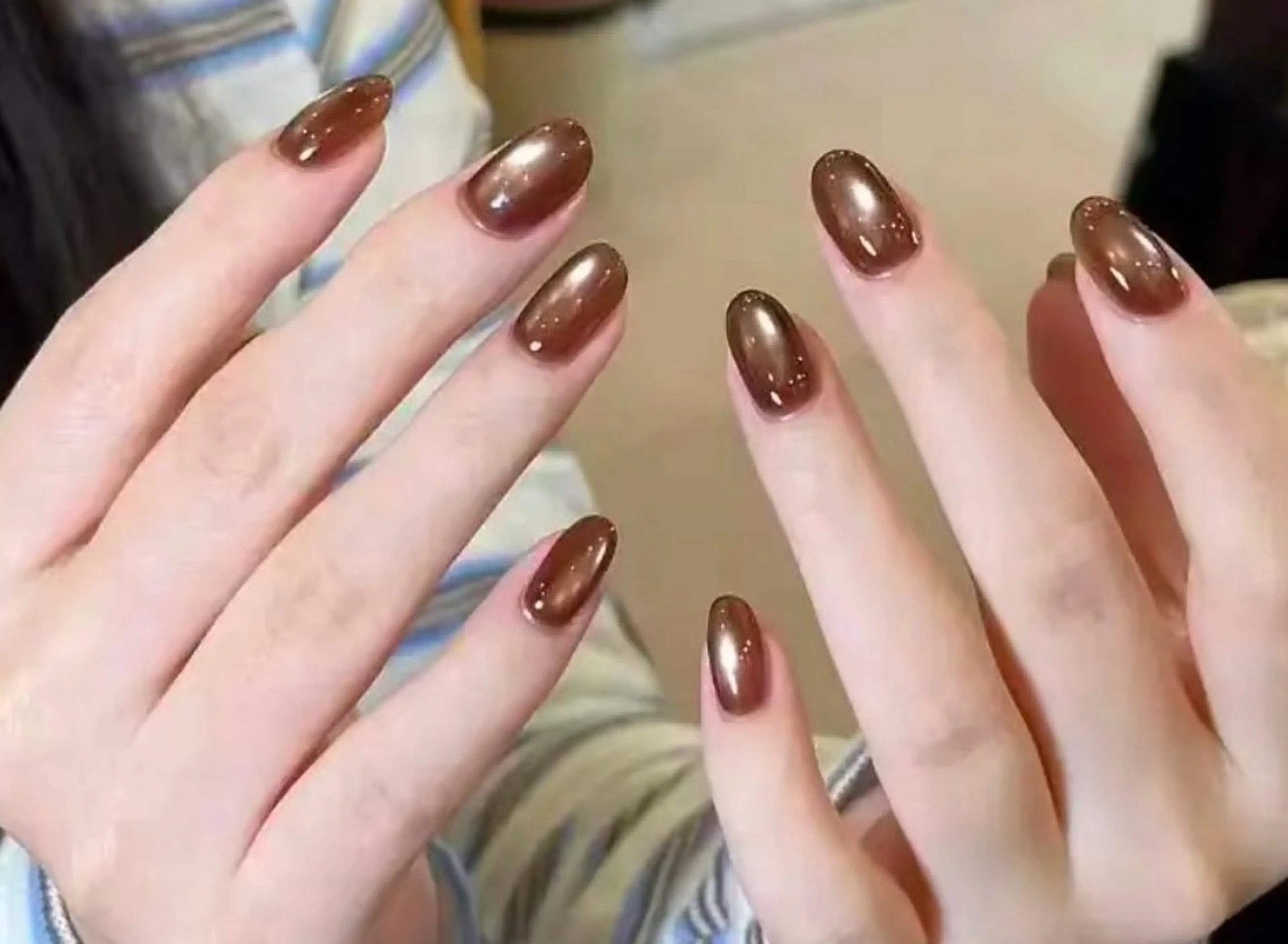 ネイル ハンドネイル H3 Nail Tsuki🦋💙のネイルデザイン