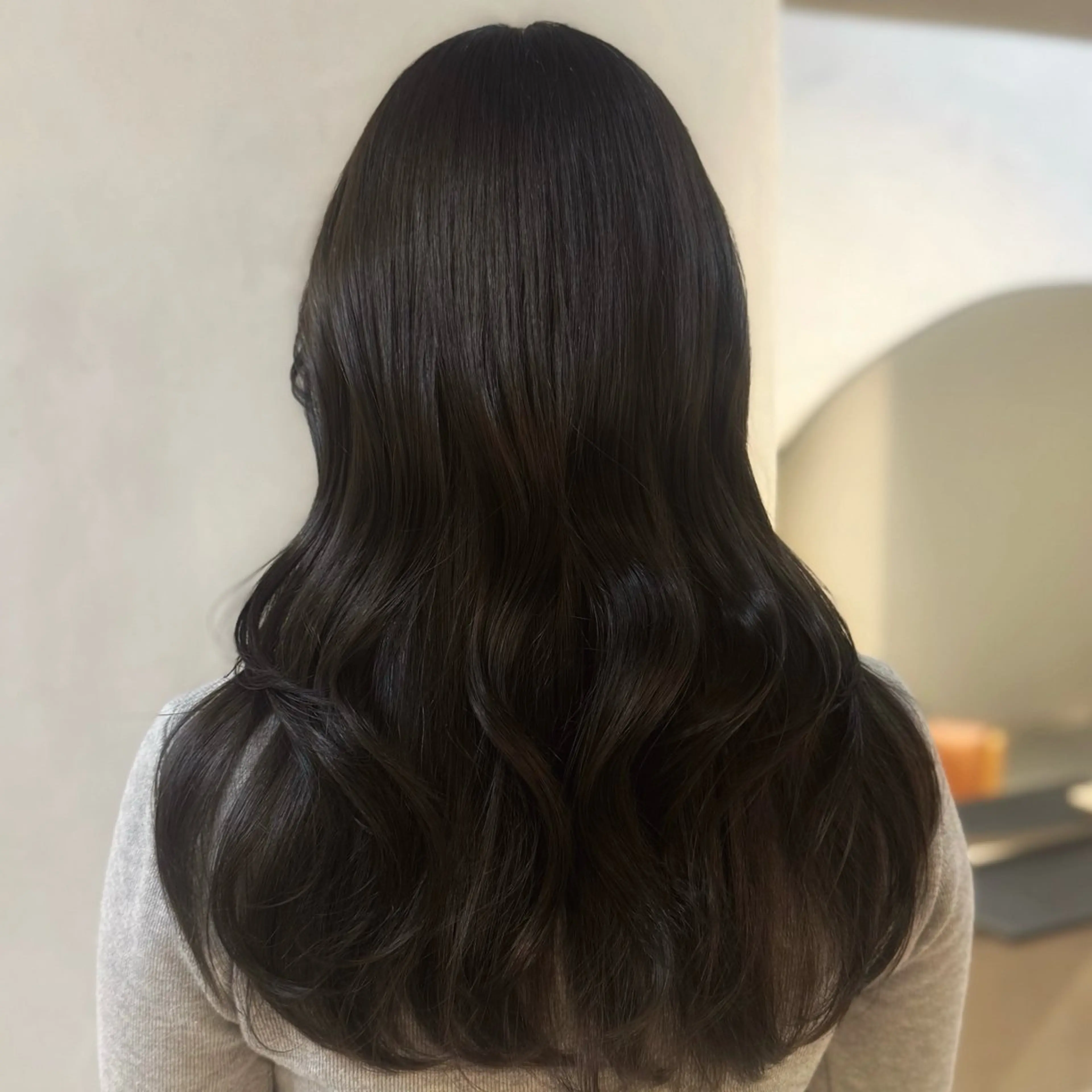 セミロング カラー 韓国風特化/透明感 カラー/ゆうり🏐のヘアスタイル