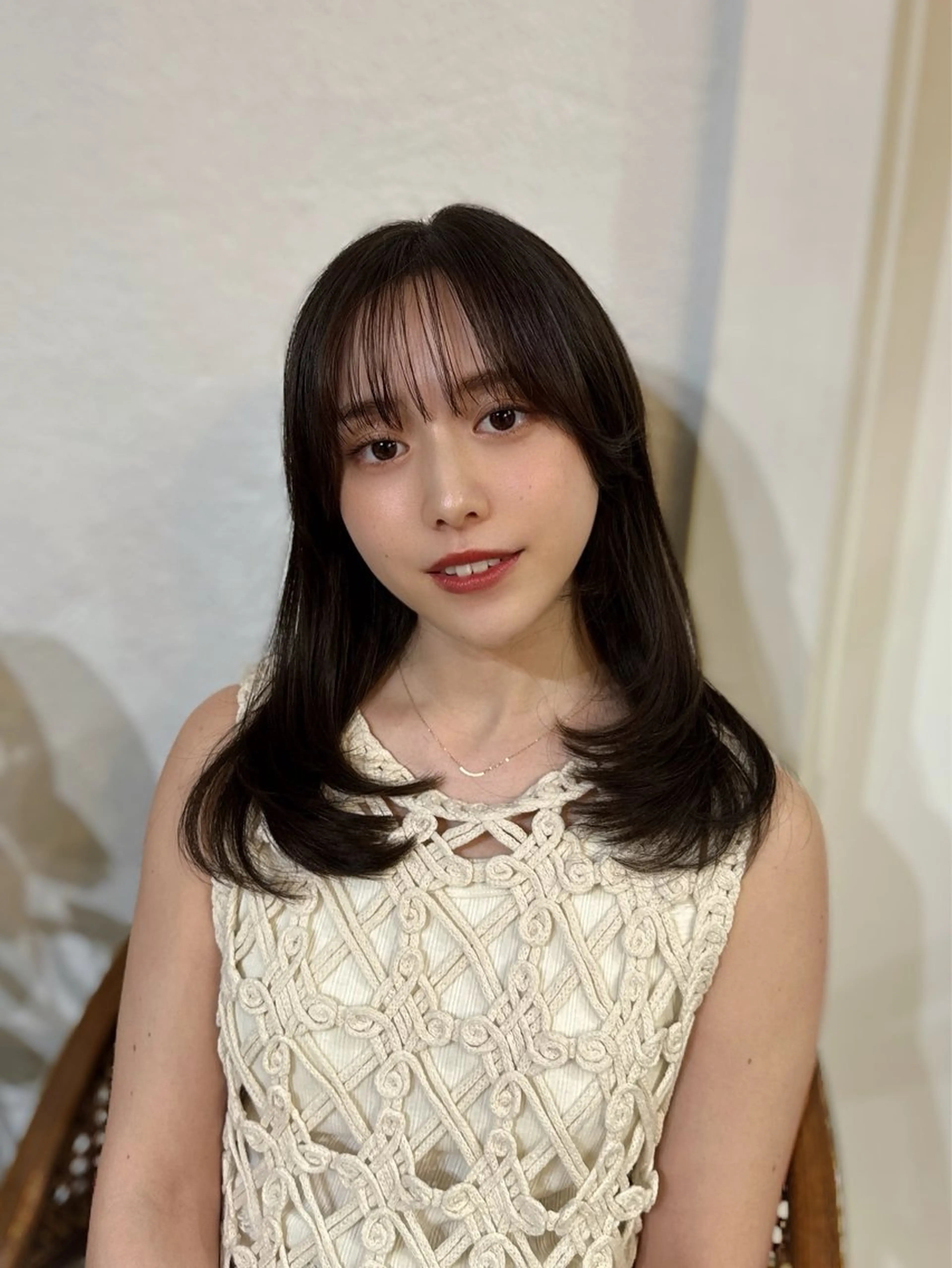 セミロング 髪質改善✨艶髪✨ レイヤーカット 田畑のヘアスタイル