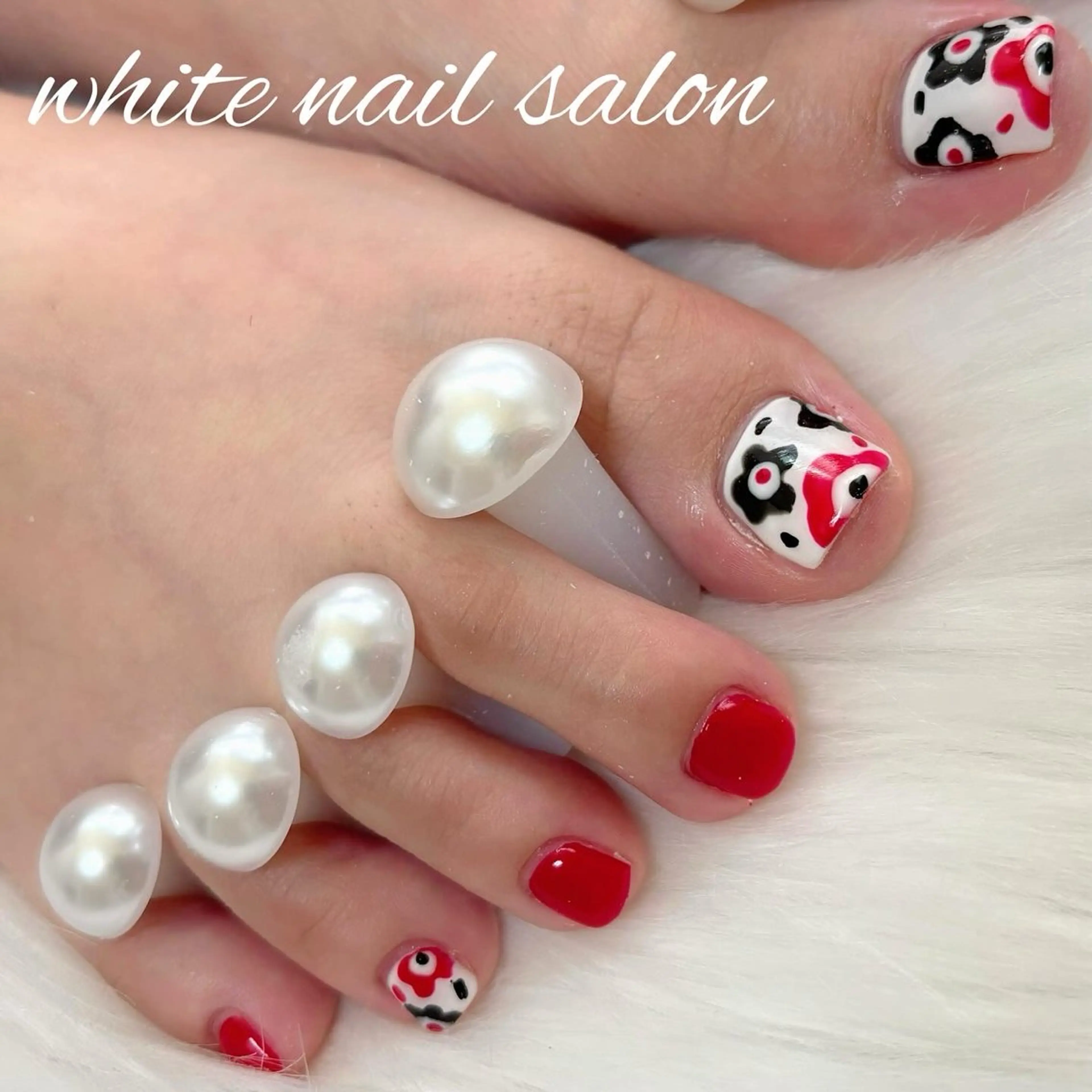 ネイル フットネイル フットネイル white nail salonのネイルデザイン