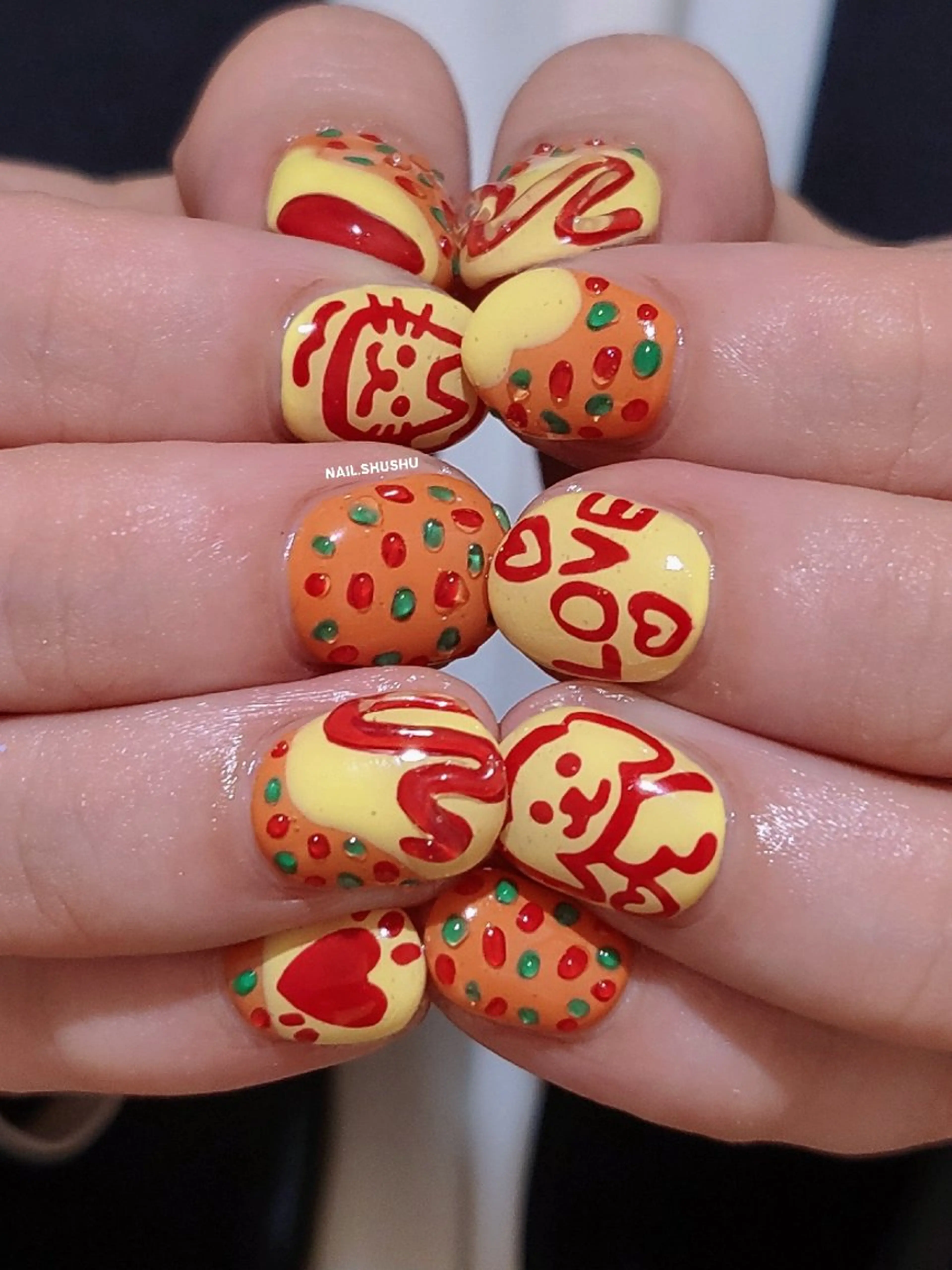 ネイル ハンドネイル 3dパーツ/流行り 👧shushu❤️のネイルデザイン