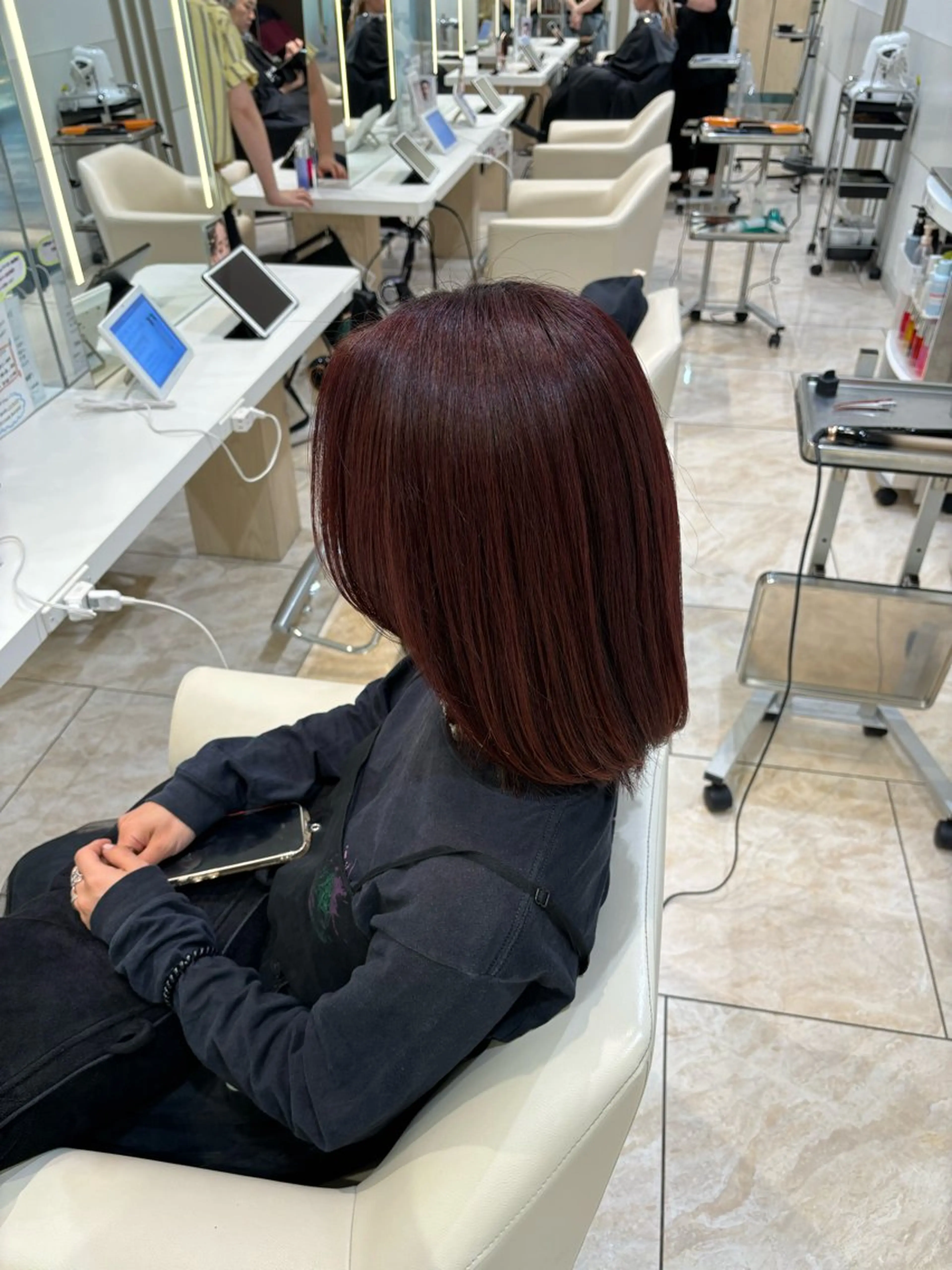 ミディアム カラー ピンクカラー レッドカラー トリートメント miho𓂃 ANNETTAのヘアスタイル