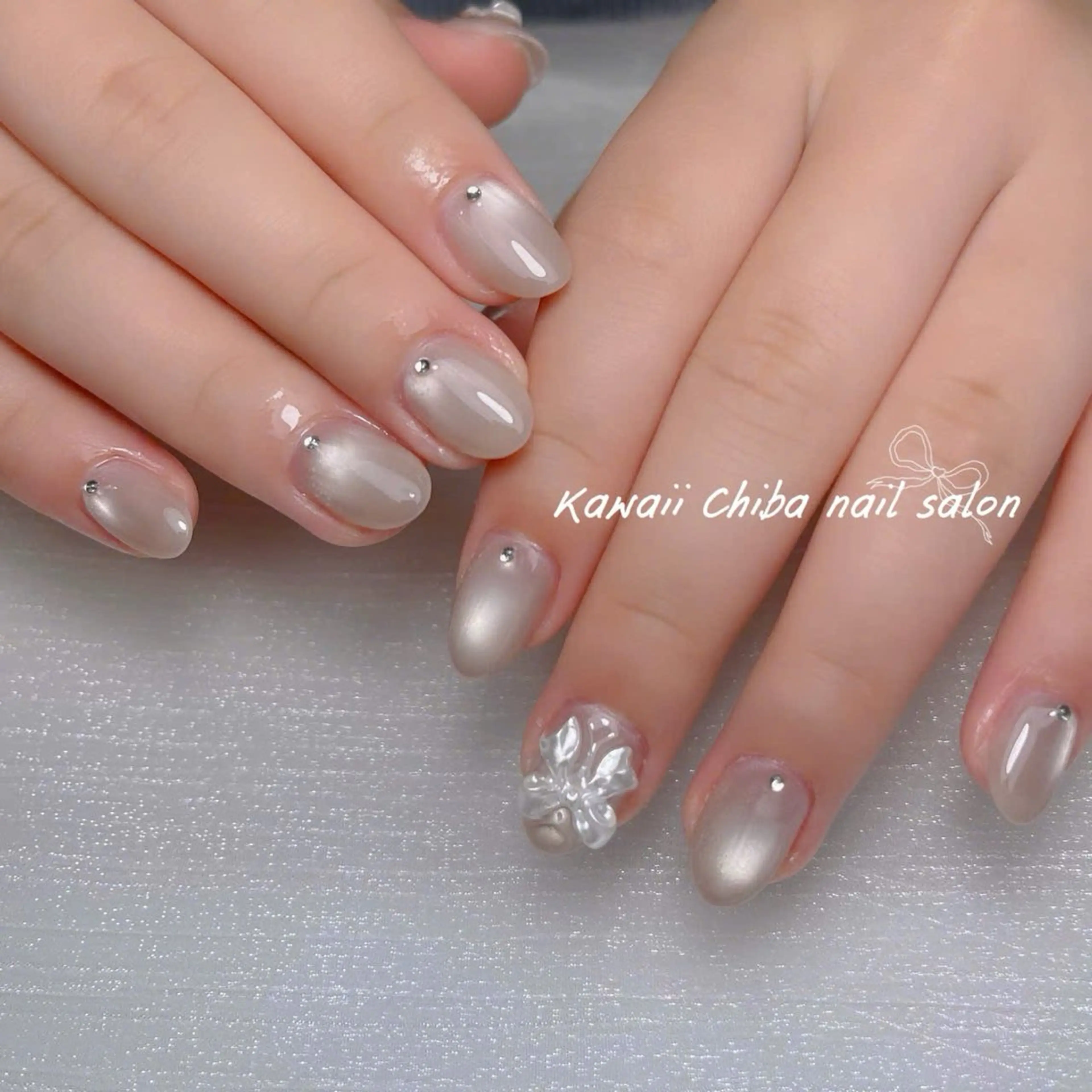 ネイル ジェルネイル 韓国ネイル マグネットネイル 持ち込み ワンカラーネイル Kawaii Nail Salonのネイルデザイン