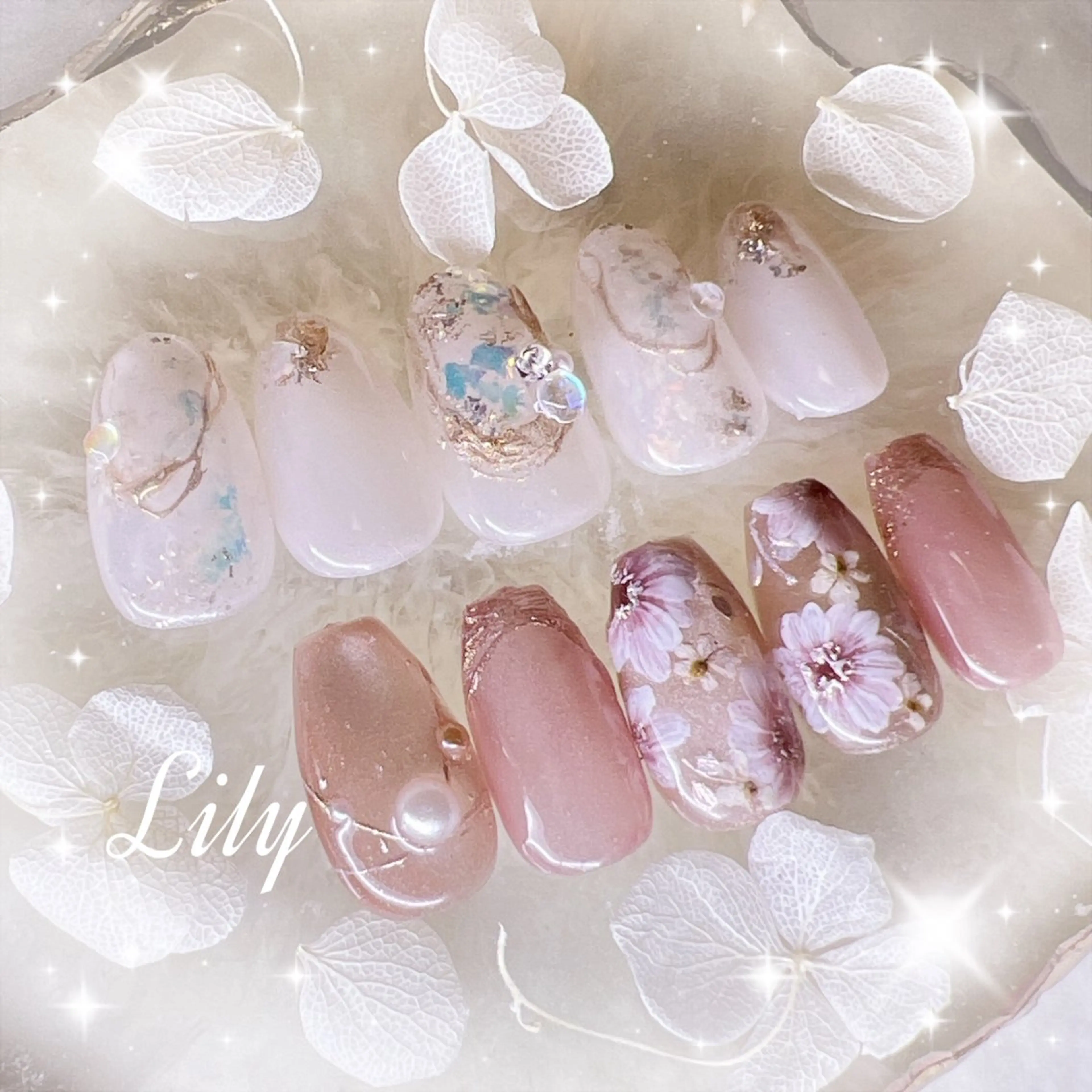 ネイル ハンドネイル Lily*nail 🌻Mii🌻のネイルデザイン