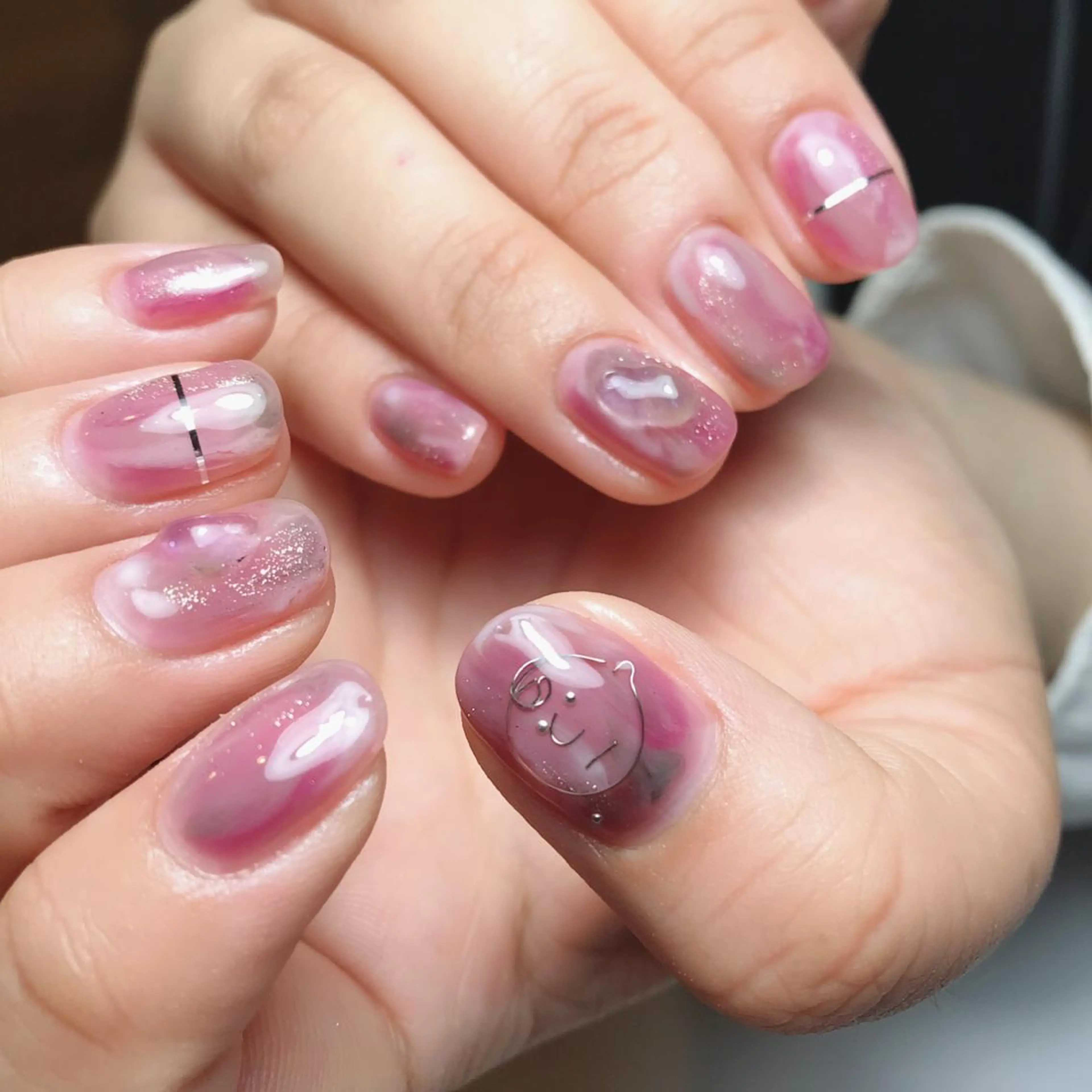 ネイル ブラウン ニュアンスネイル ハンドネイル Nakazawa Mayuのネイルデザイン