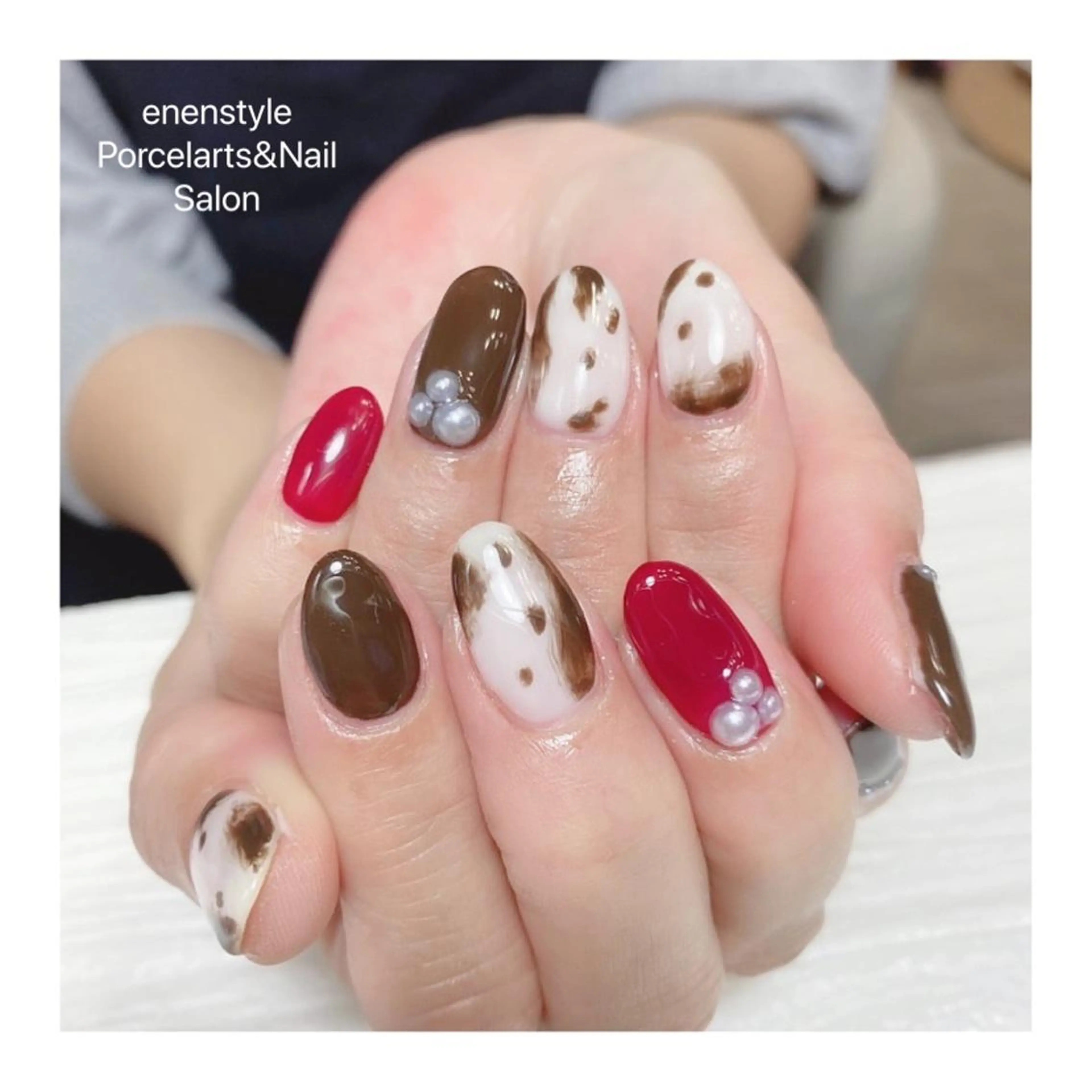 ミディアム ネイル ハンドネイル 👑enen style👑のネイルデザイン