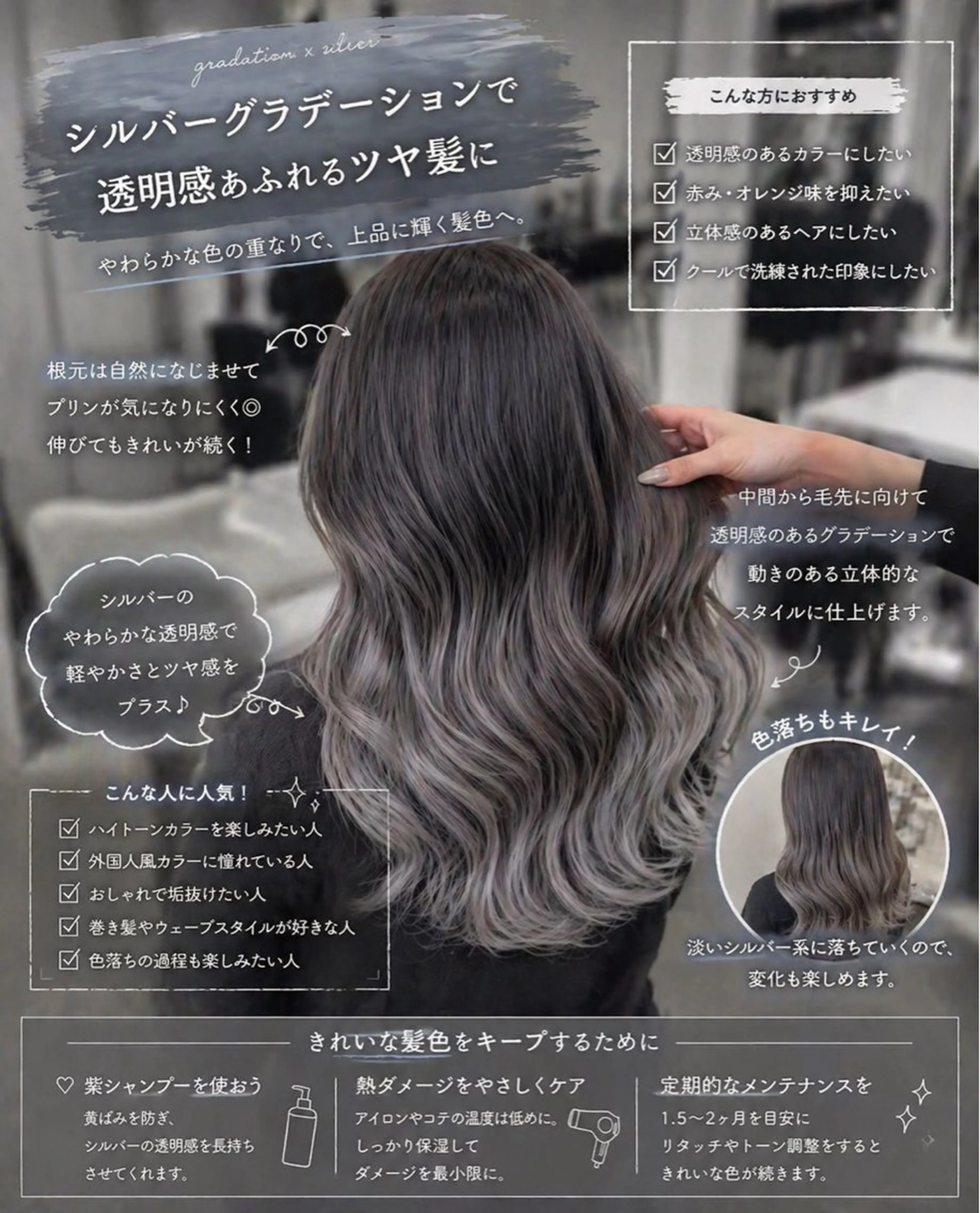 セミロング 外国人風カラー ハイライト レイヤーカット ヘアカラー トリートメント ALIVE 小池柚葉のヘアスタイル