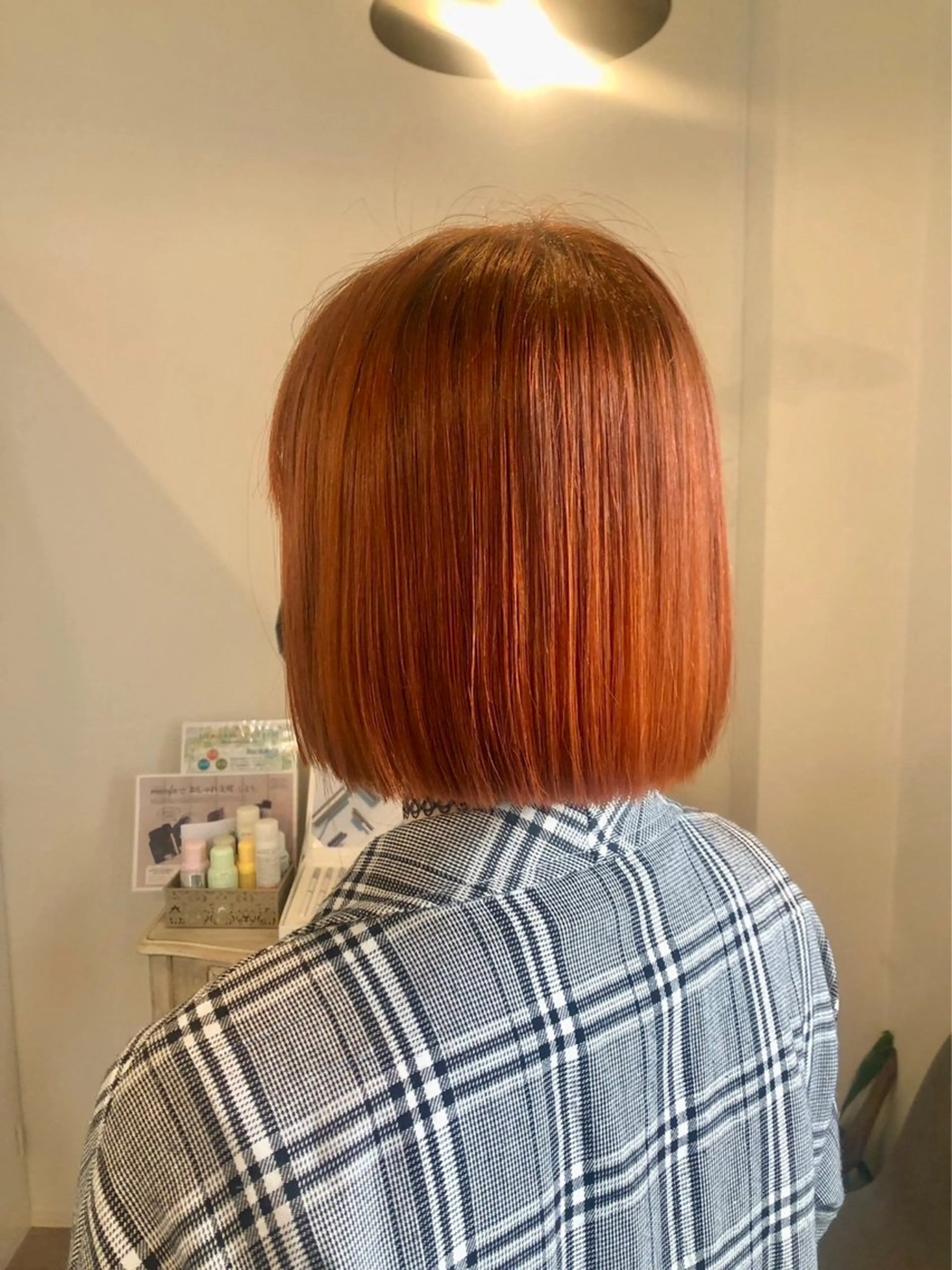 ショート カラー オレンジ ボブ ROCCAhair 谷山陸のヘアスタイル