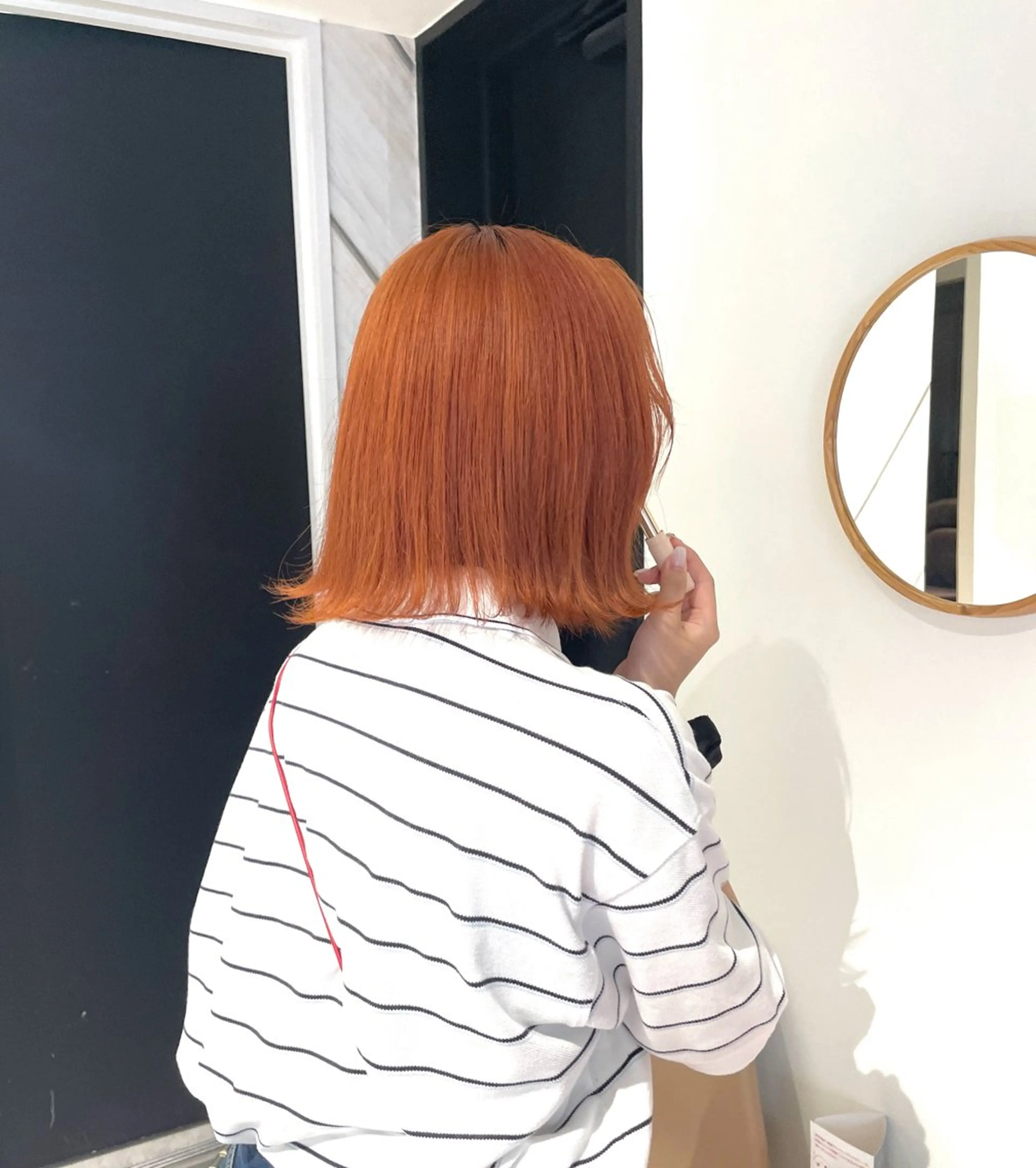 ショート カラー オレンジ fuka/梅田/ ミルクティーベージュのヘアスタイル