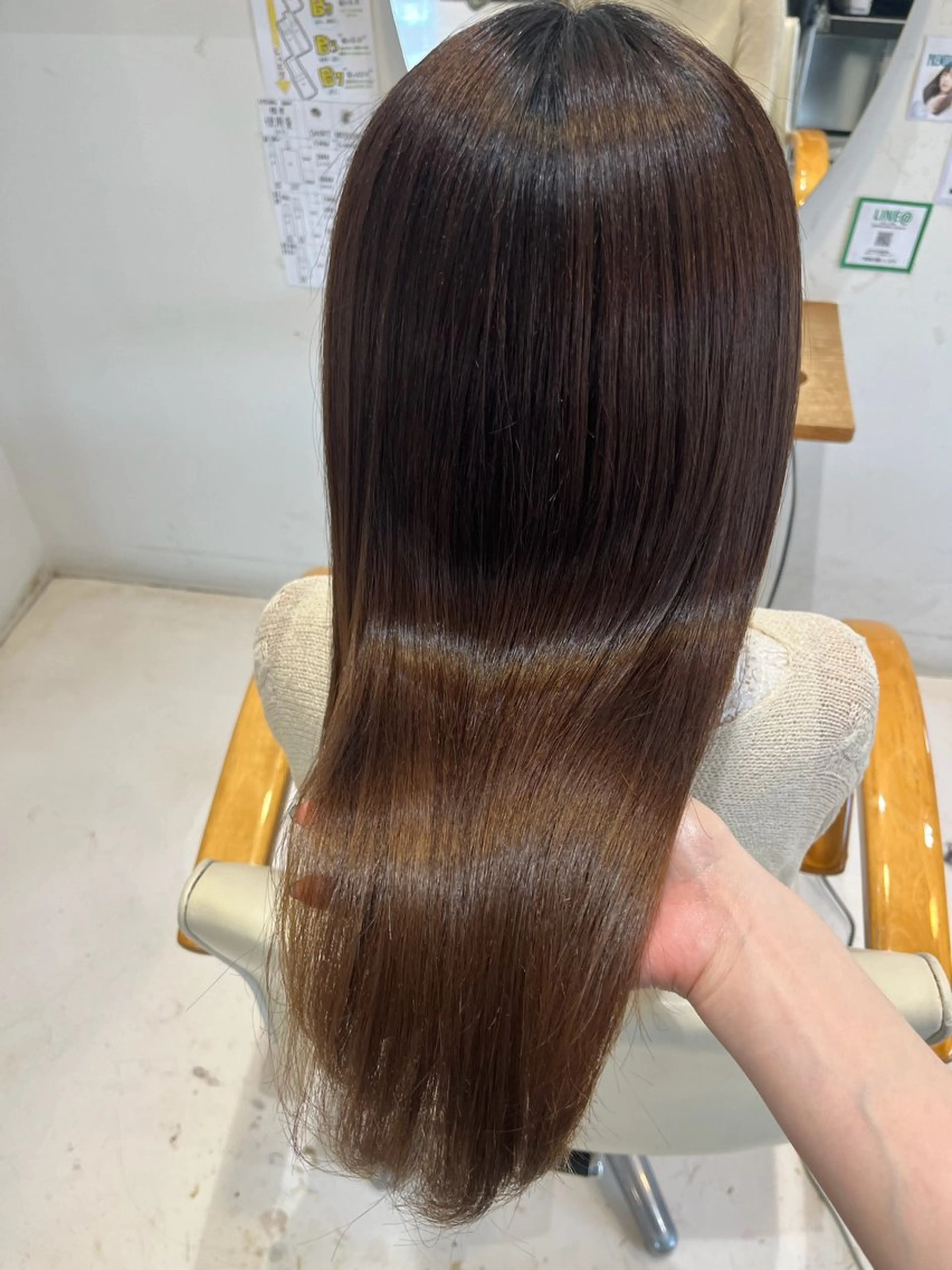 ロング 縮毛矯正 トリートメント 野村 奈里亜のヘアスタイル