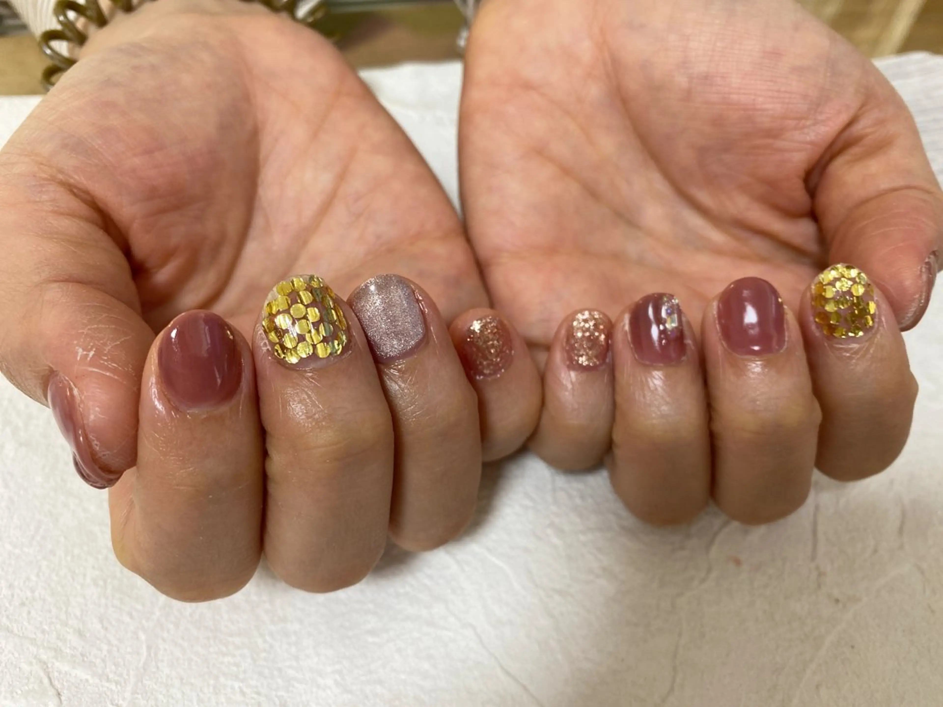 ネイル オーロラネイル フットネイル フレンチネイル ジェルネイル 韓国ネイル mogunail &blowのネイルデザイン