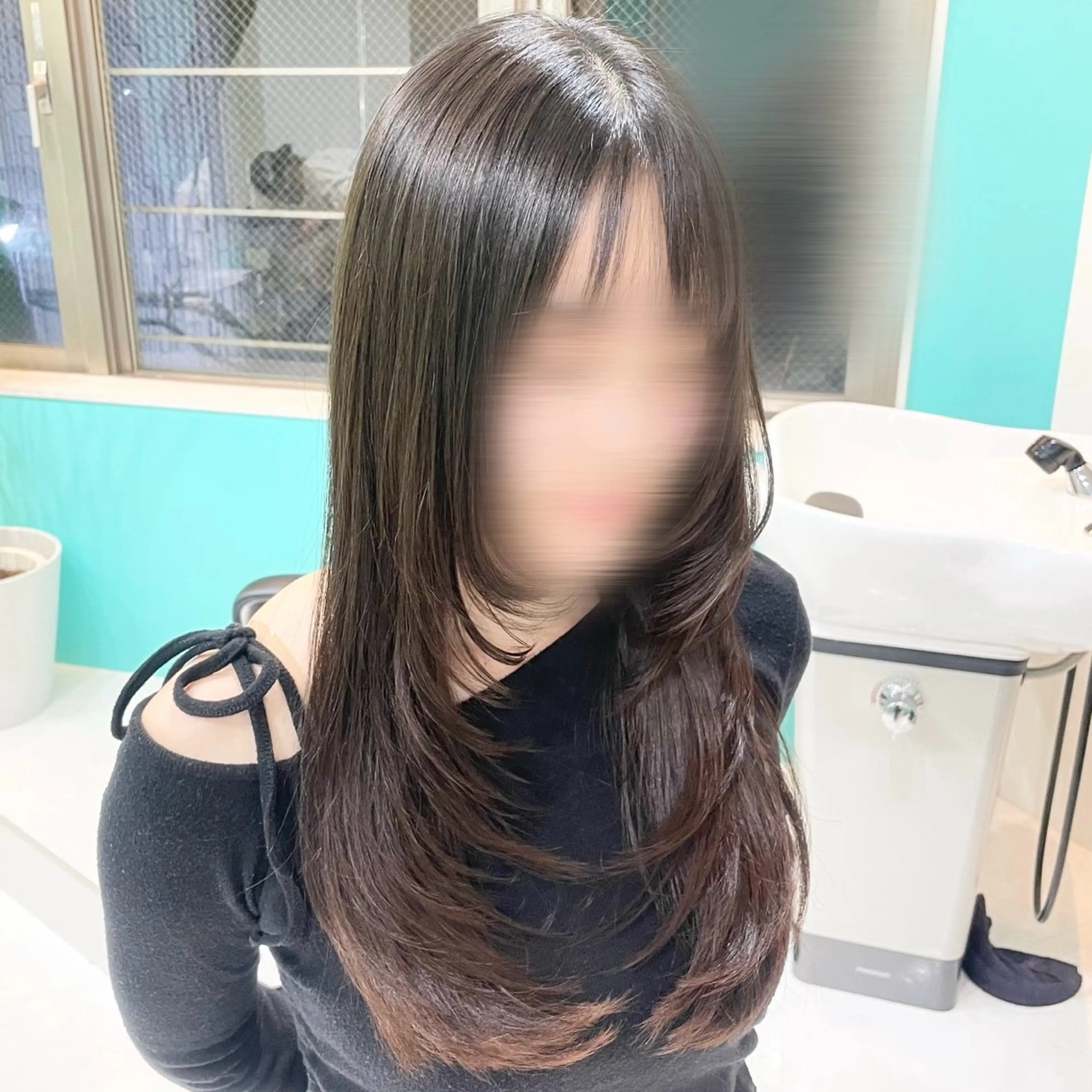 ロング レイヤーカット デザインカラー/ ボブ/Natsukiのヘアスタイル