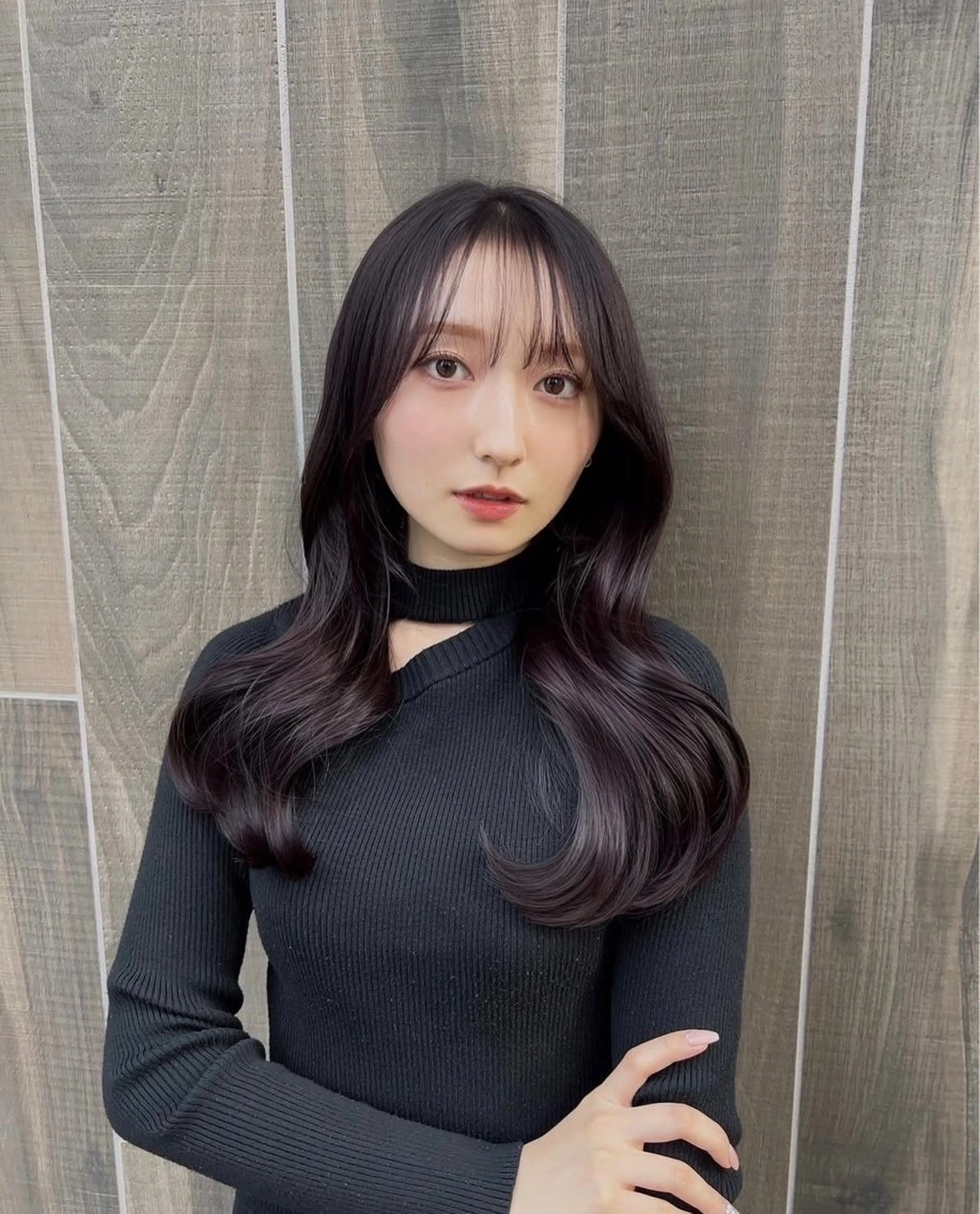 ロング カラー ヘアカラー トリートメント 韓国|ミルクティ momoeのヘアスタイル