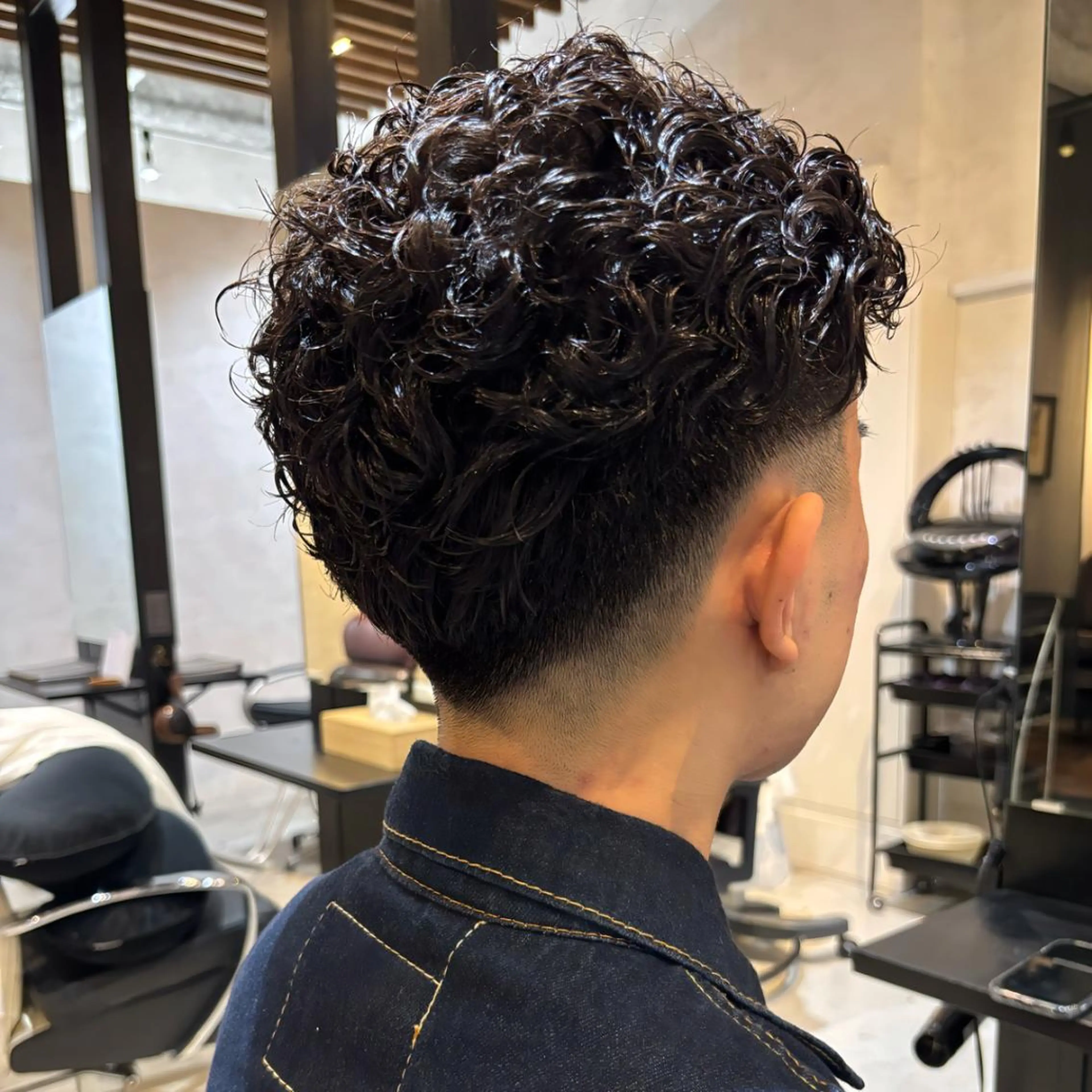ショート カット パーマ ONE.STOP. LABO/メンズのヘアスタイル