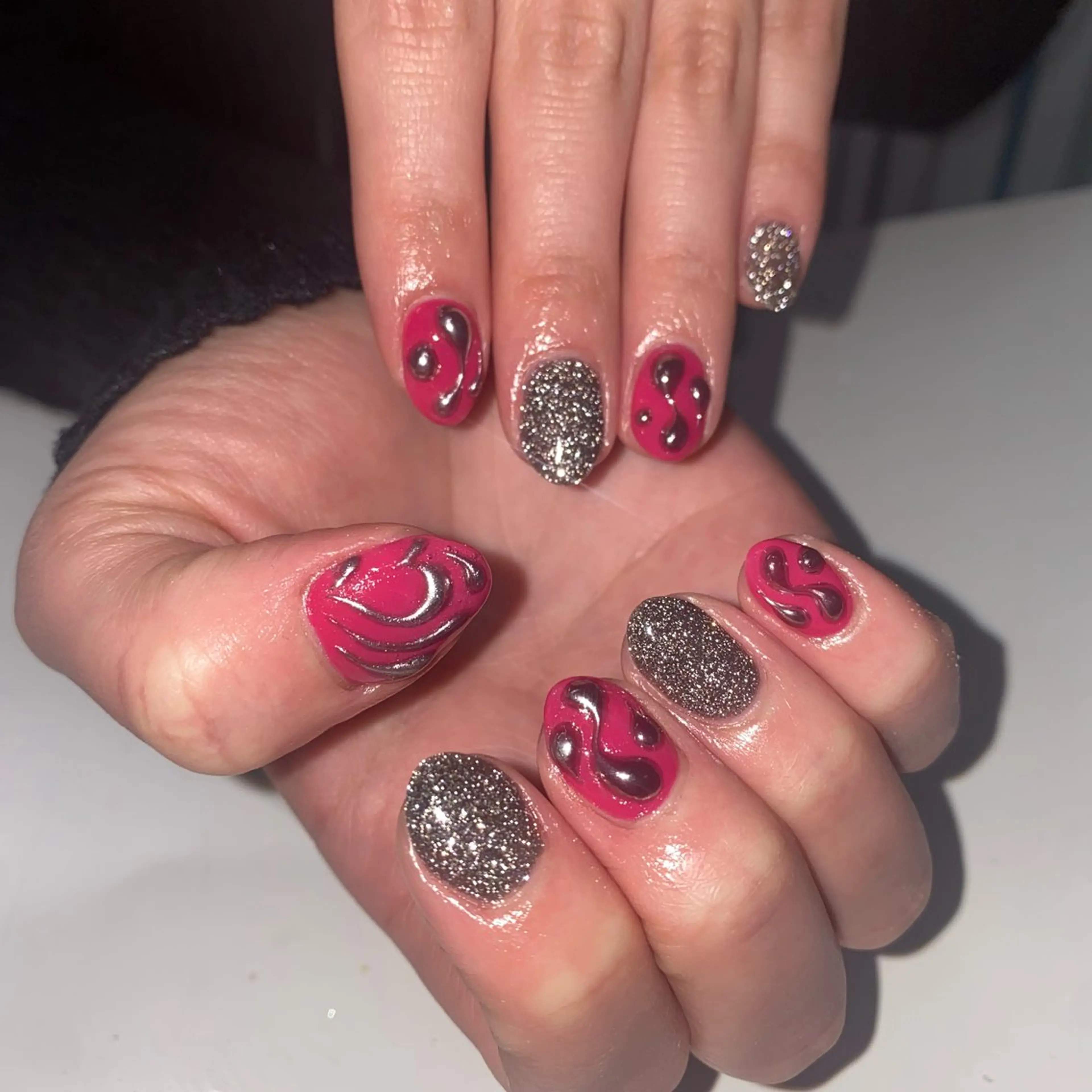 ネイル アートネイル フラッシュネイル ミラーネイル 🎼yuuka/池袋 🎼WOLTOKYOのネイルデザイン