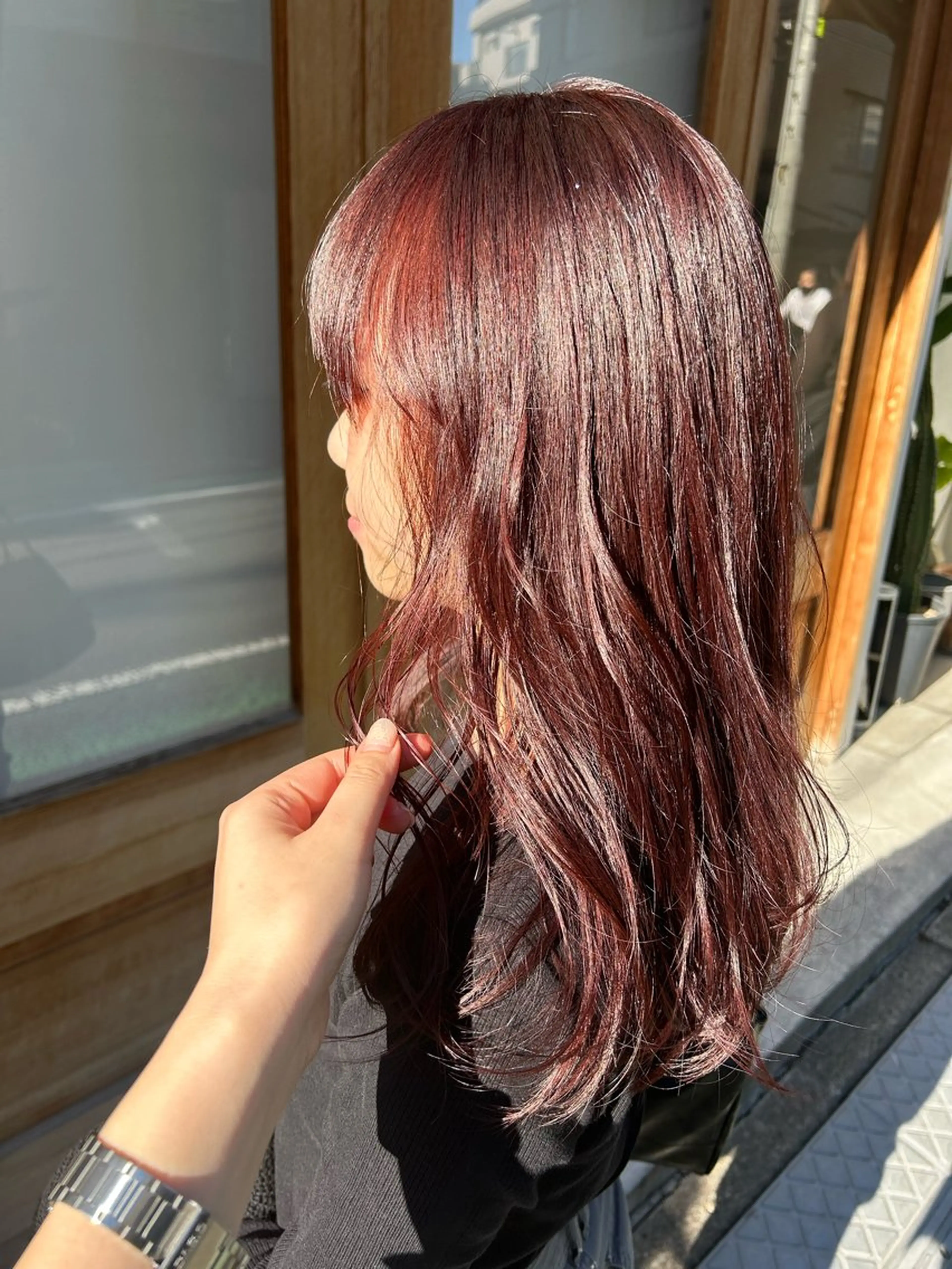 ロング カラー カット ヘアカラー トリートメント なかむら ゆきのヘアスタイル