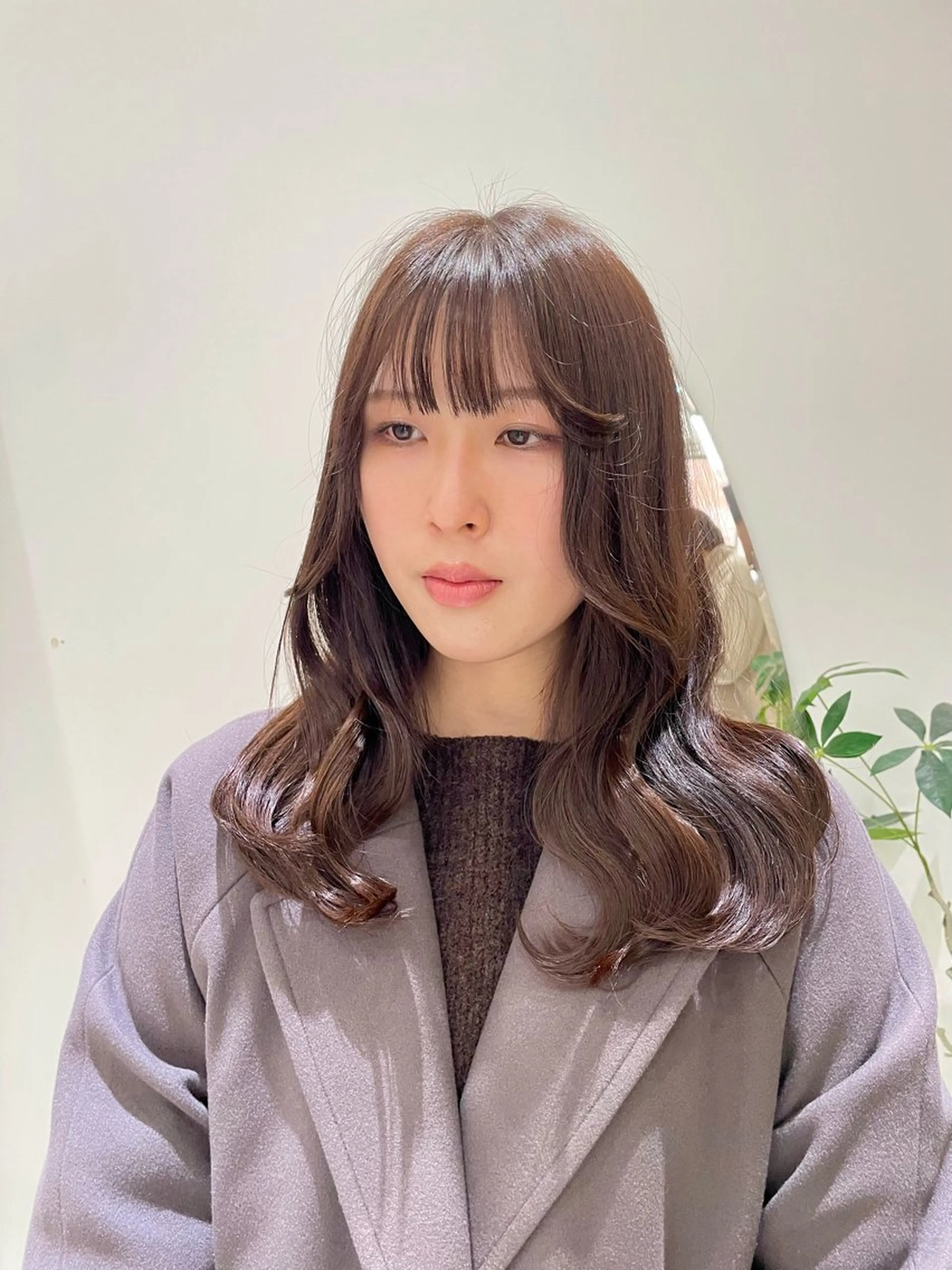 ロング カラー フェイスレイヤー/ 小顔/髪質改善　関のヘアスタイル