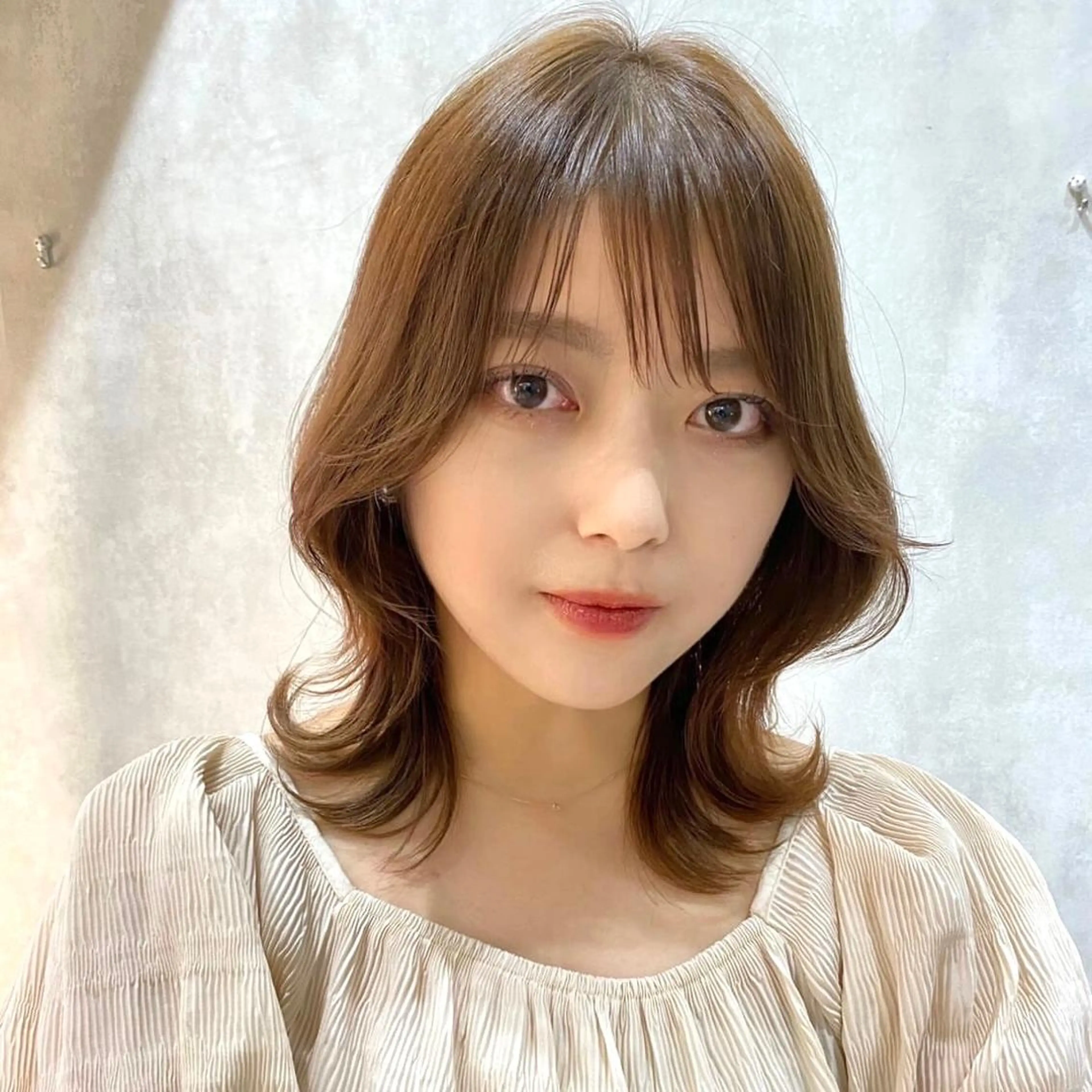 ミディアム くびれヘア 韓国風ヘア 似合わせカット ボブ/くびれボブ/ 髪質改善/Ru-kaのヘアスタイル